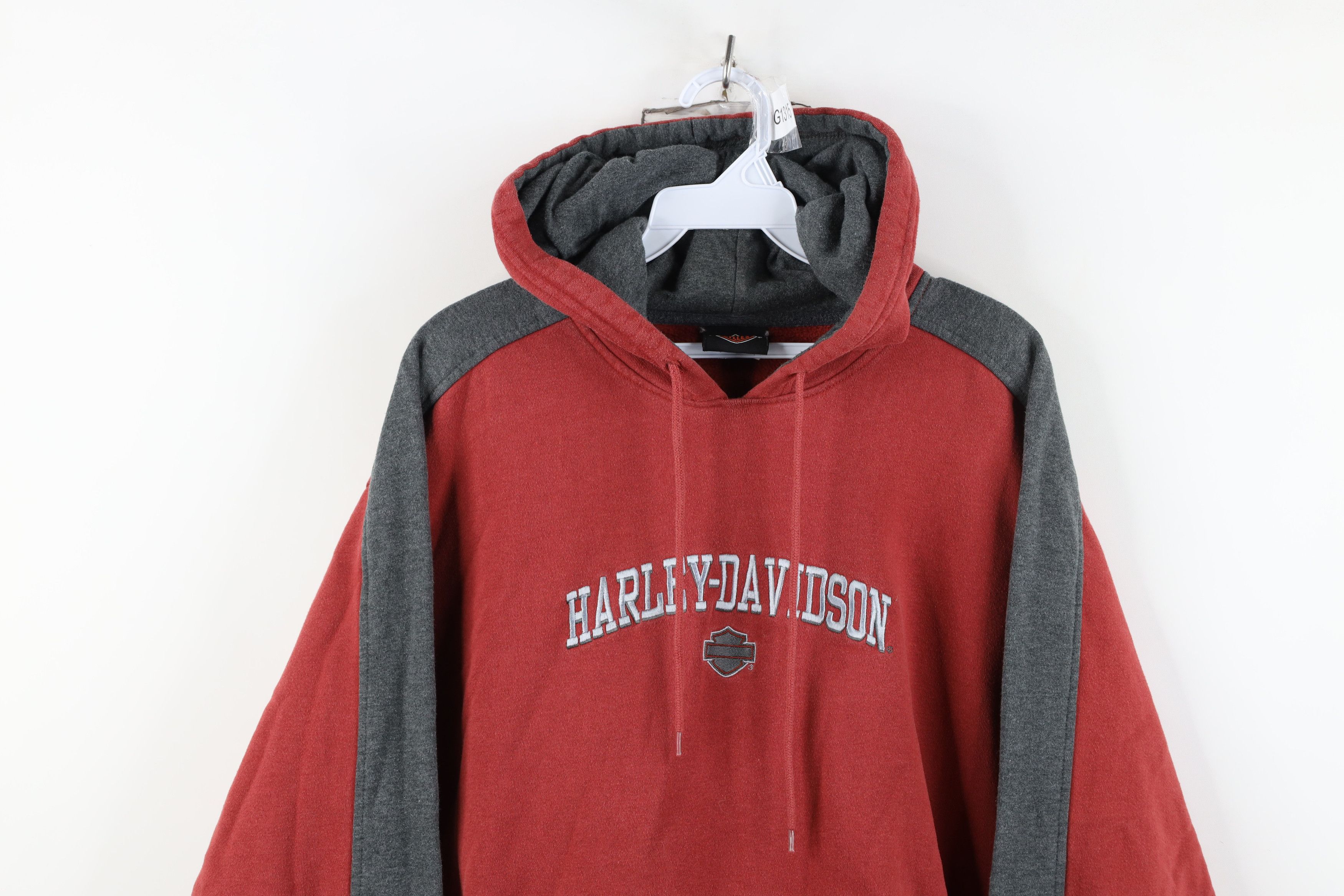 Harley Davidson Vintage Harley Davidson Spell Out Hoodie Sweatshirt Red Size US M / EU 48-50 / 2 - 2 Thumbnail