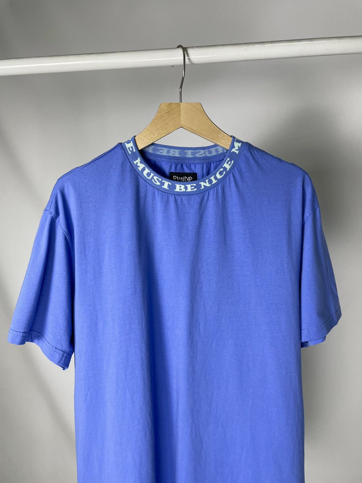 RIPNDIP Ripndip 😸 Must be Nice Collar Logo Blue Basic tee T shirt Size US L / EU 52-54 / 3 - 1 Thumbnail