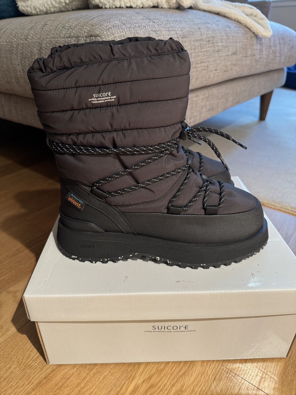 Suicoke BOWER-evab-HI-LACE Black Boots Sz9 Size US 9 / EU 42 - 1 Thumbnail