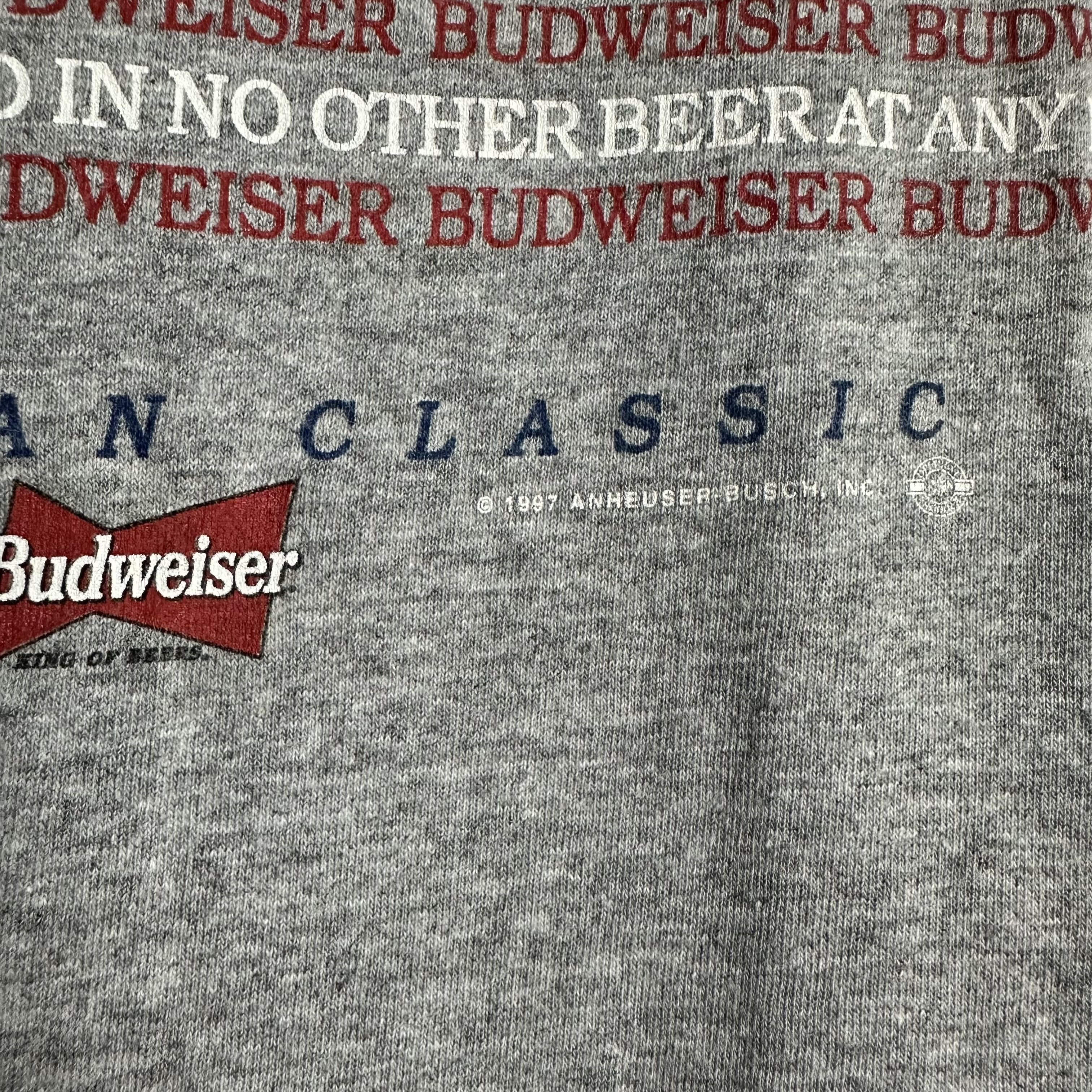 Budweiser 🔥RARE🔥Vintage 1997 Budweiser USA Flag T-shirt Made in USA Size US M / EU 48-50 / 2 - 4 Thumbnail