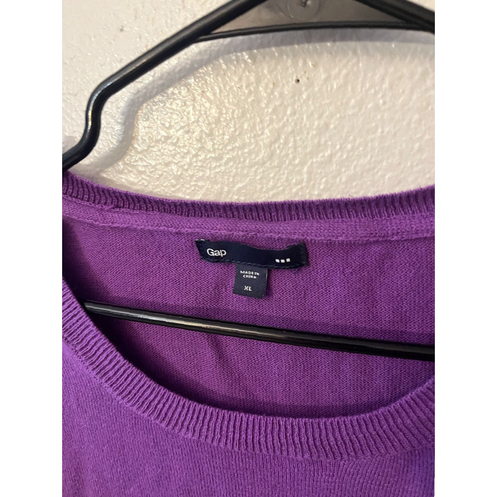 Gap VINTAGE Gap Sweater Women Solid Round Neck Long Sleeve XL Purple Oversized Knit Shirt Womens XL Purple Size XL / US 12-14 / IT 48-50 - 2 Thumbnail