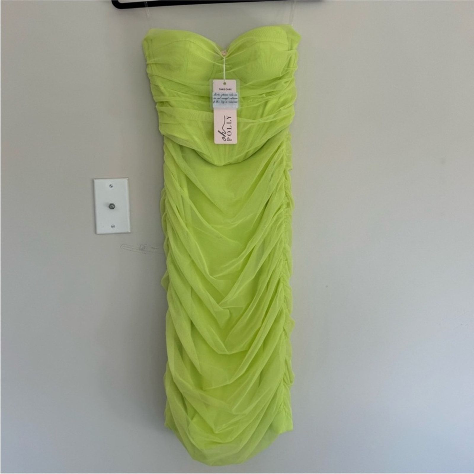Other 021 - WT Oh Polly First Class Midi Bright Green Dress size 4 Size S / US 4 / IT 40 - 1 Thumbnail