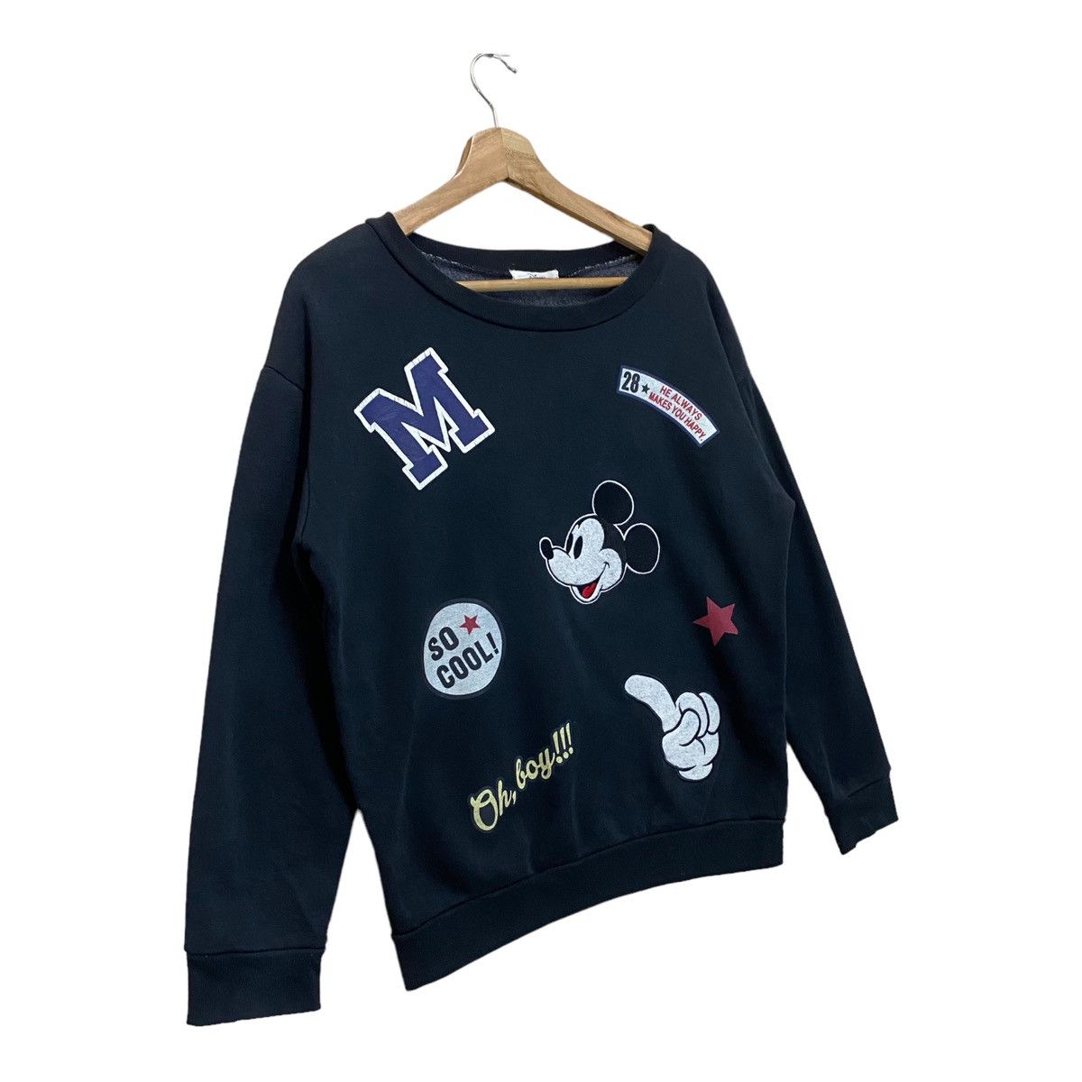 Disney × Japanese Brand × Mickey Mouse Mickey Mouse Big Logo Crewneck Sweatshirt Size US S / EU 44-46 / 1 - 2 Thumbnail