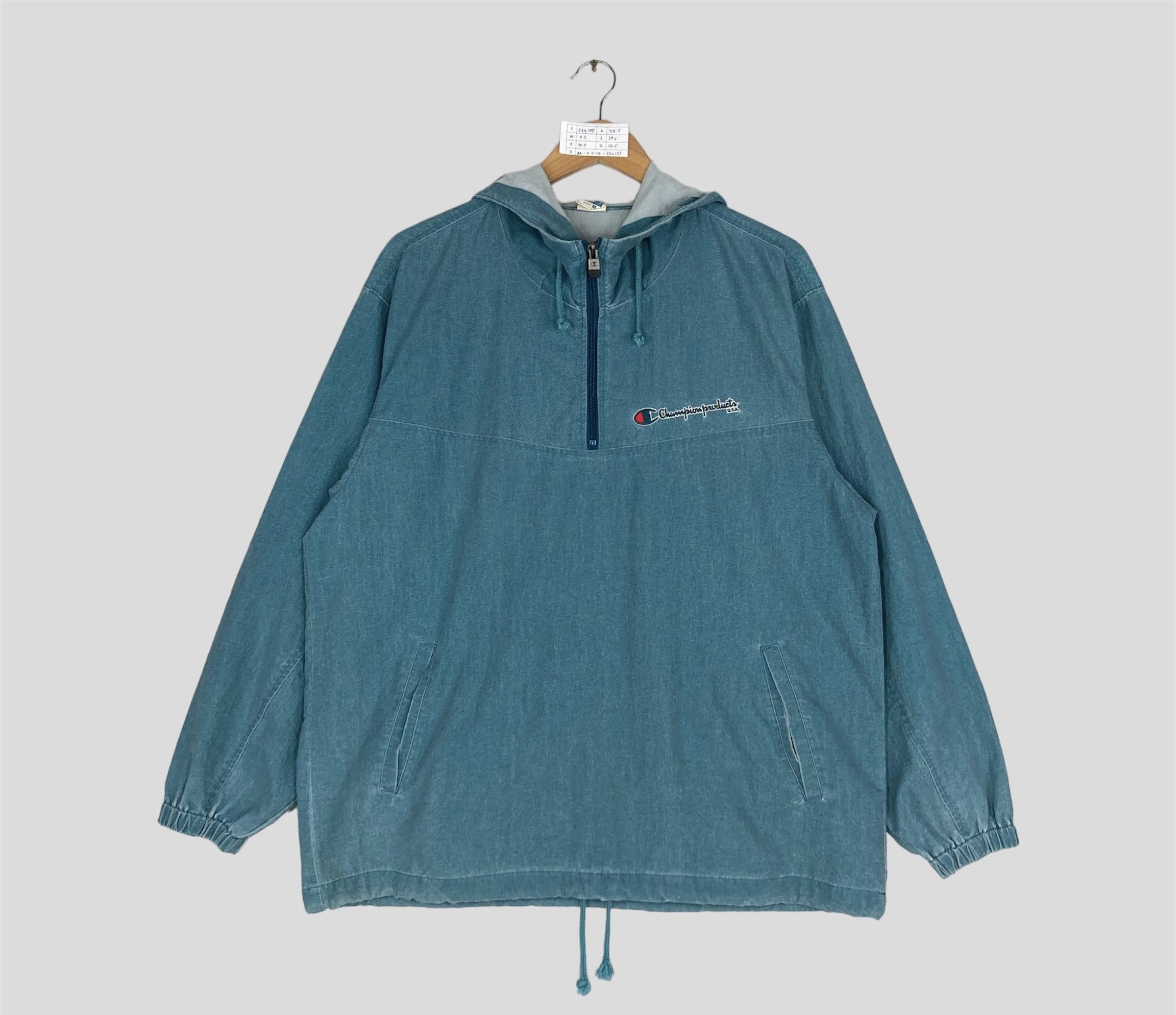 Vintage Vintage 90s CHAMPION Green Colour Hoodies Jacket