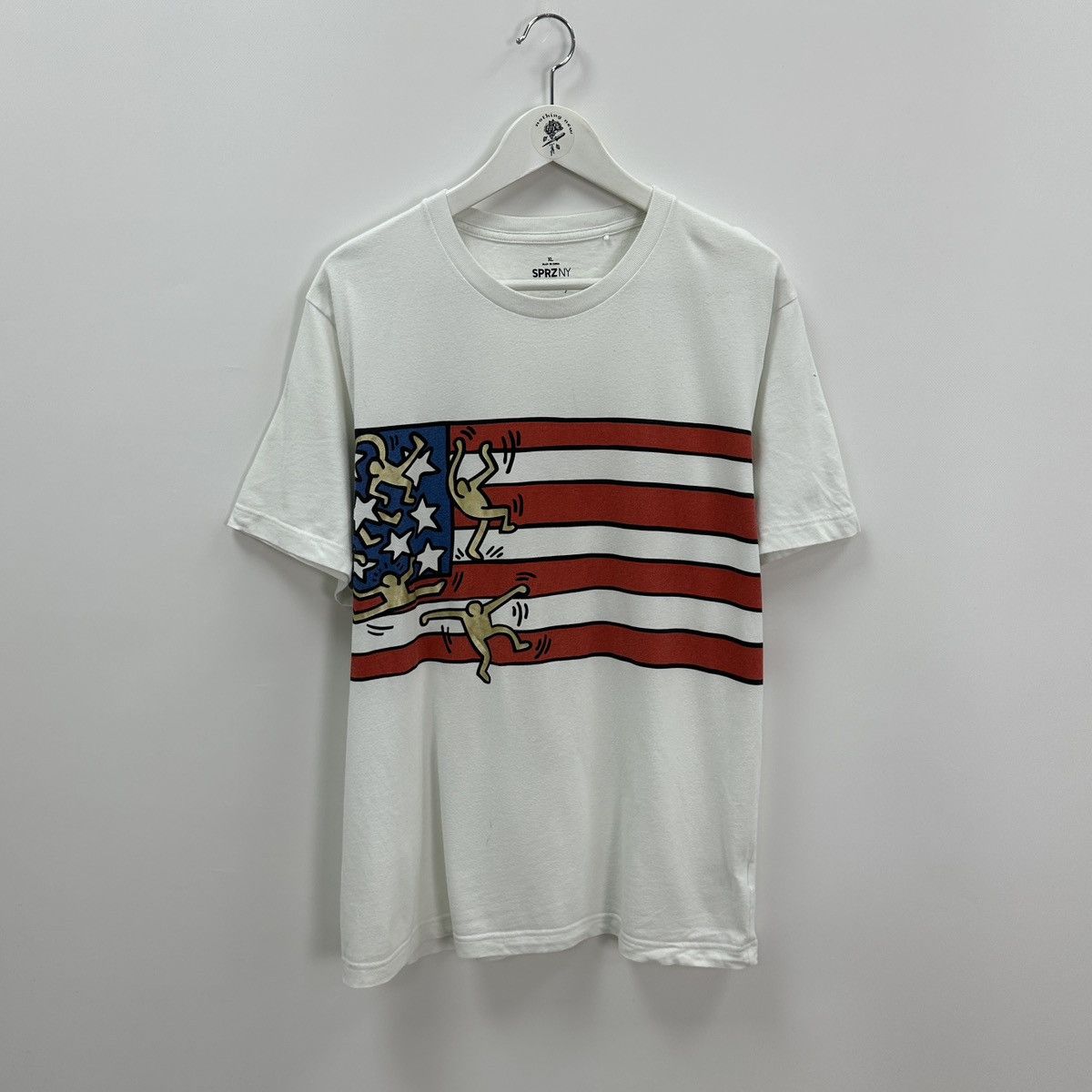 Uniqlo Keith Haring x Uniqlo USA Flag Art tee SPRZ NY y2k hype Rare Size US XL / EU 56 / 4 - 1 Thumbnail