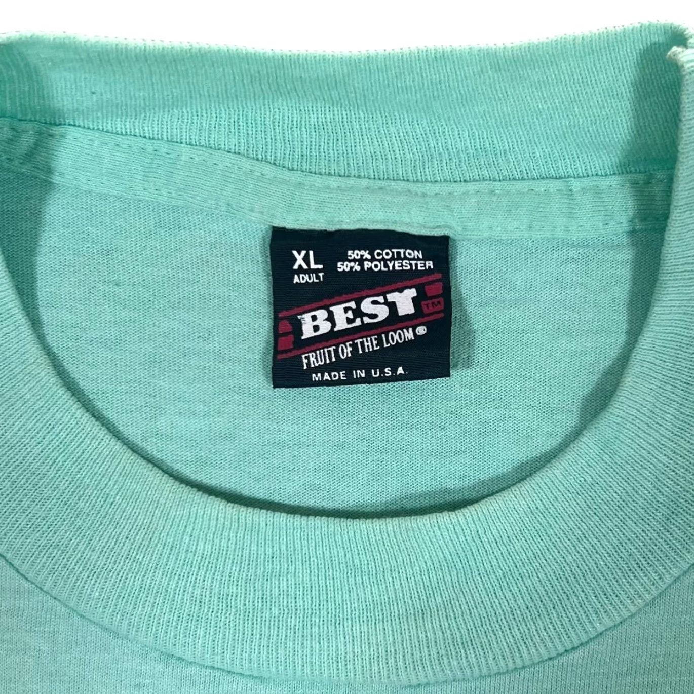 Fruit Of The Loom VINTAGE AEROBATHON (1995) Souvenir Graphic Turquoise Single Stitch T-Shirt XL Mens Turquoise Graphic Front 1995 Size US XL / EU 56 / 4 - 3 Thumbnail