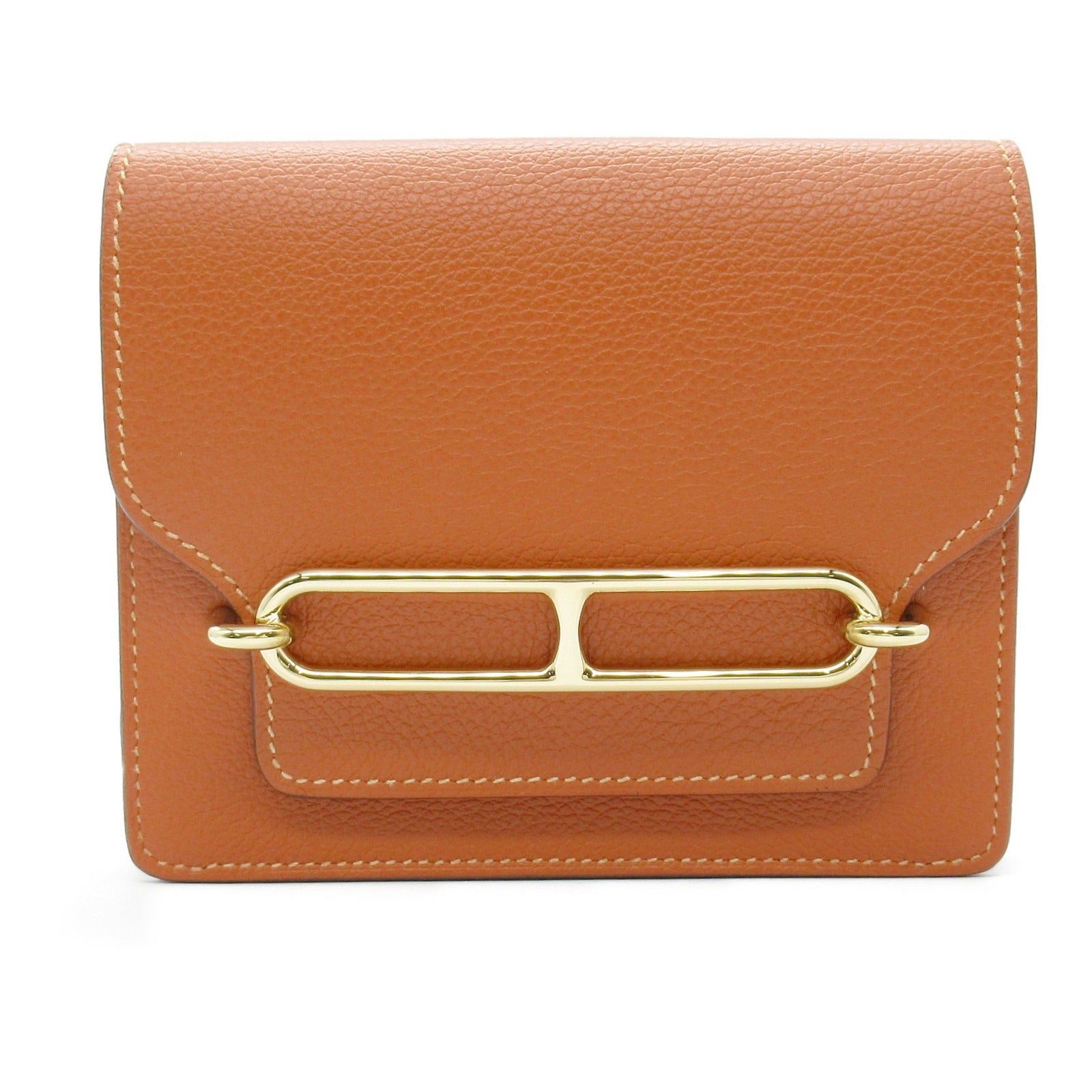 Hermes Hermes Lawris Slim Wallet Terre Battue Bi-Fold Leather Vau Évêque Brown Gold Hardware Z Stamp Size ONE SIZE - 1 Thumbnail