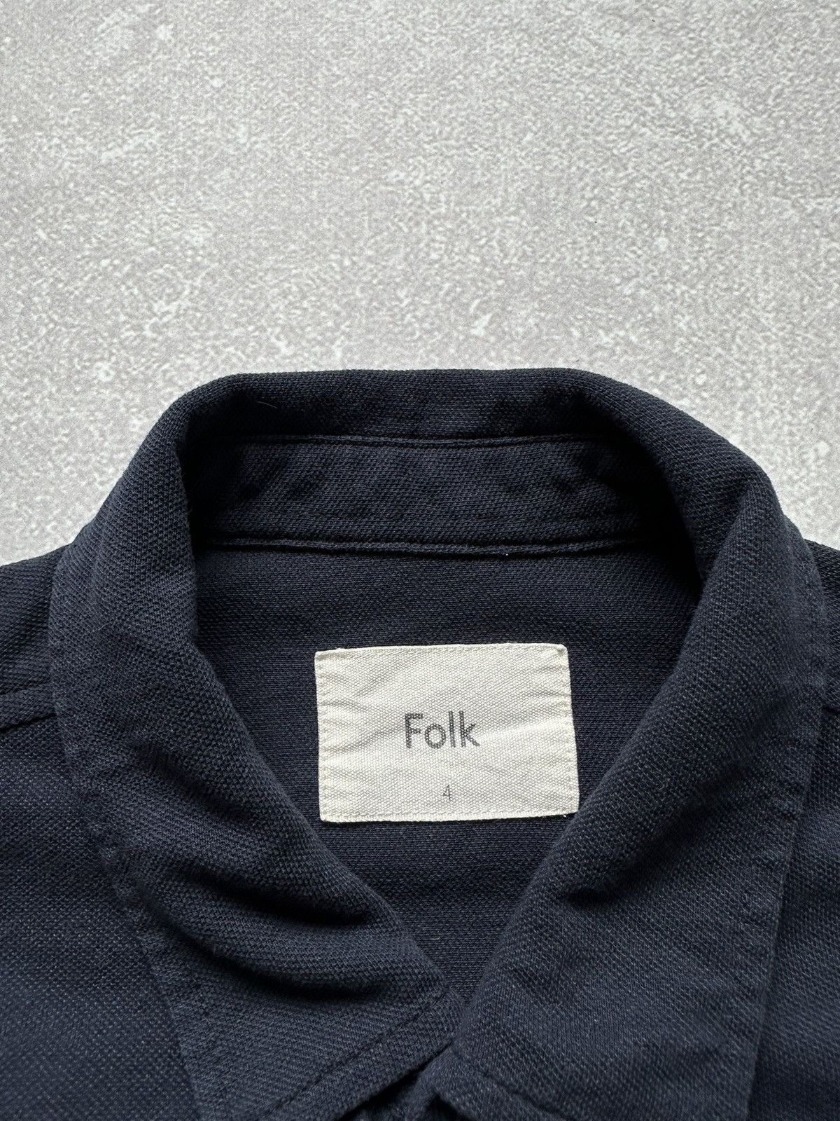 Folk Folk Navy Blue Cotton Shirt Mens Size 4 Size US L / EU 52-54 / 3 - 3 Thumbnail