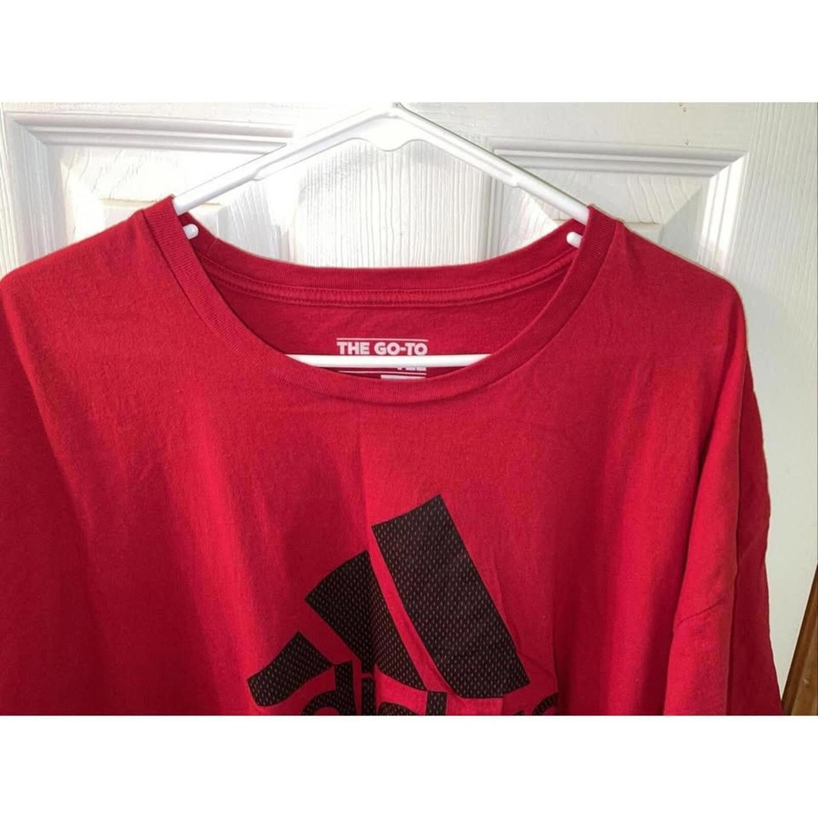 Adidas Adidas Red Cotton Tee - Size 4X Size US XXL / EU 58 / 5 - 6 Thumbnail