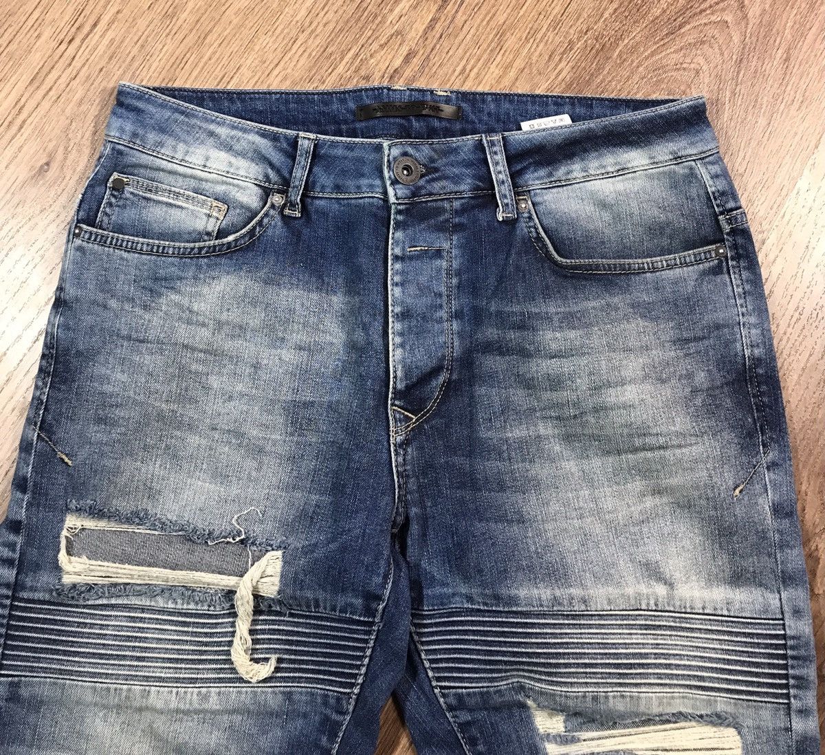 Designer × Vintage Ashes To DVST Distressed Biker Denim Pants Jeans Size US 33 - 4 Thumbnail