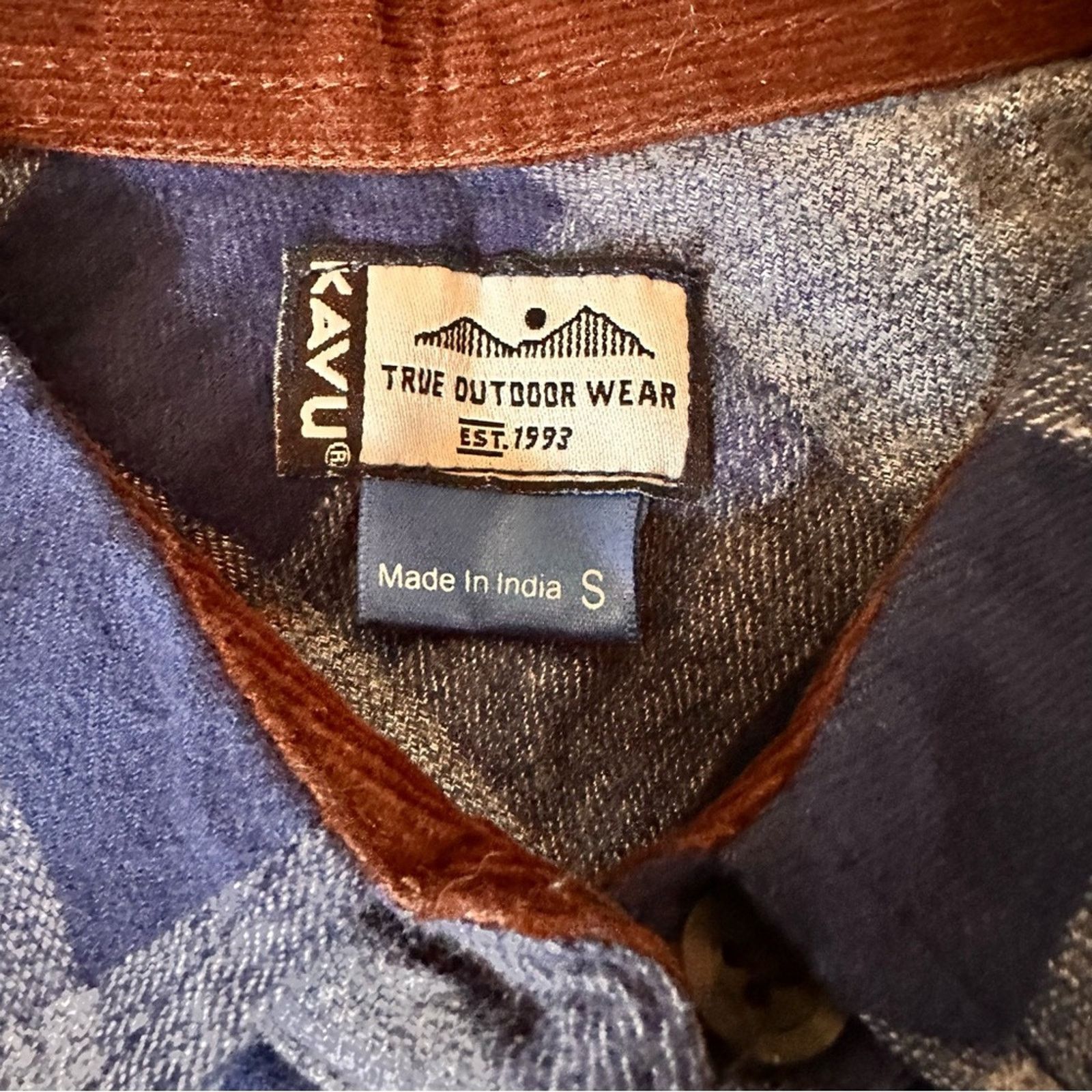 KAVU Kavu Sierra Nevada Blue Flannel - Size Small Size S / US 4 / IT 40 - 3 Thumbnail
