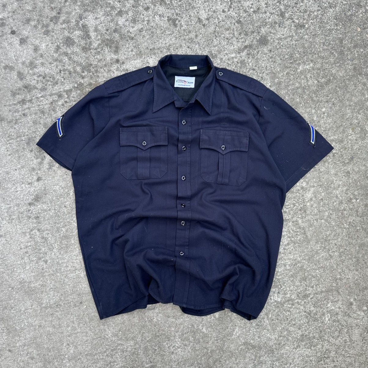 Sky High Farm Workwear Vintage Flying Cross Shirt Button Up 00s Perma Press Y2K Size US XL / EU 56 / 4 - 1 Thumbnail