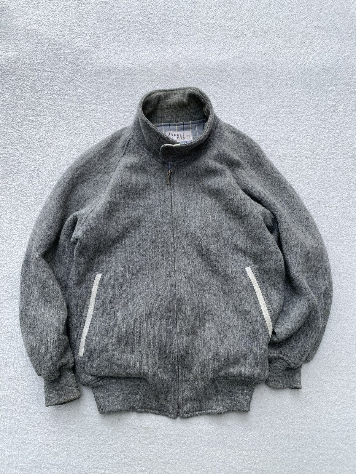 Japanese Brand 80s Arnold Palmer Wool Bomber Jacket Size US S / EU 44-46 / 1 - 1 Thumbnail
