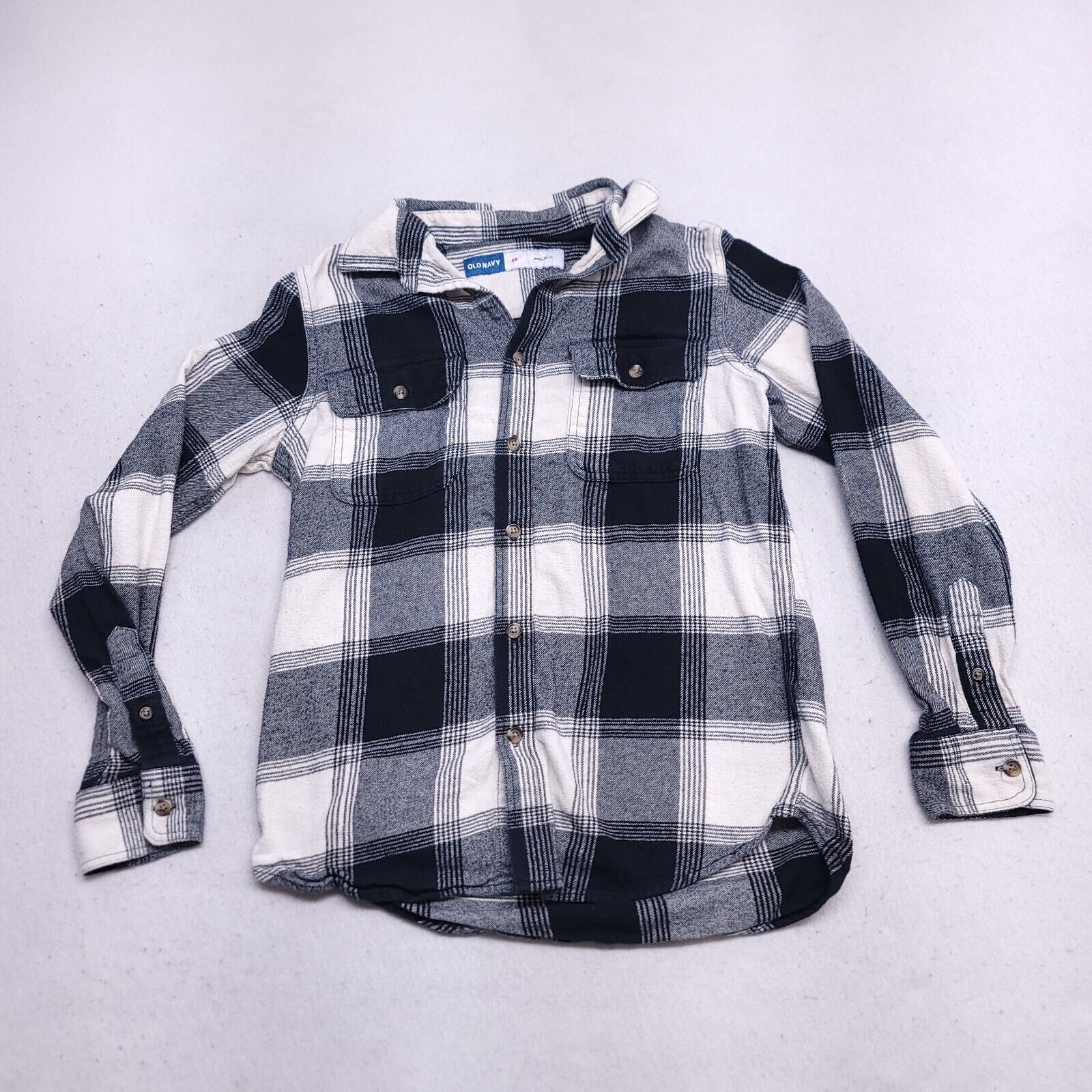 Old Navy Old Navy Tartan Flannel Shirt Mens Size Extra Small XS Black Size US XS / EU 42 / 0 - 2 Thumbnail