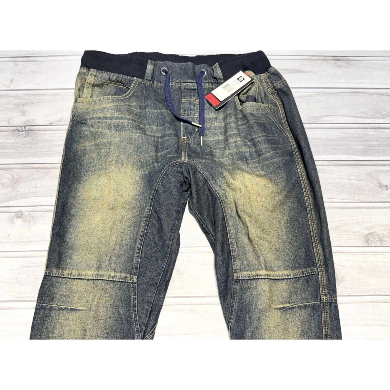 Southpole VINTAGE Southpole Joggers Jeans Denim Acid Wash 90s Hip Hop NWT Mens Large L Blue 36in Inseam 33in Size US 33 - 2 Thumbnail