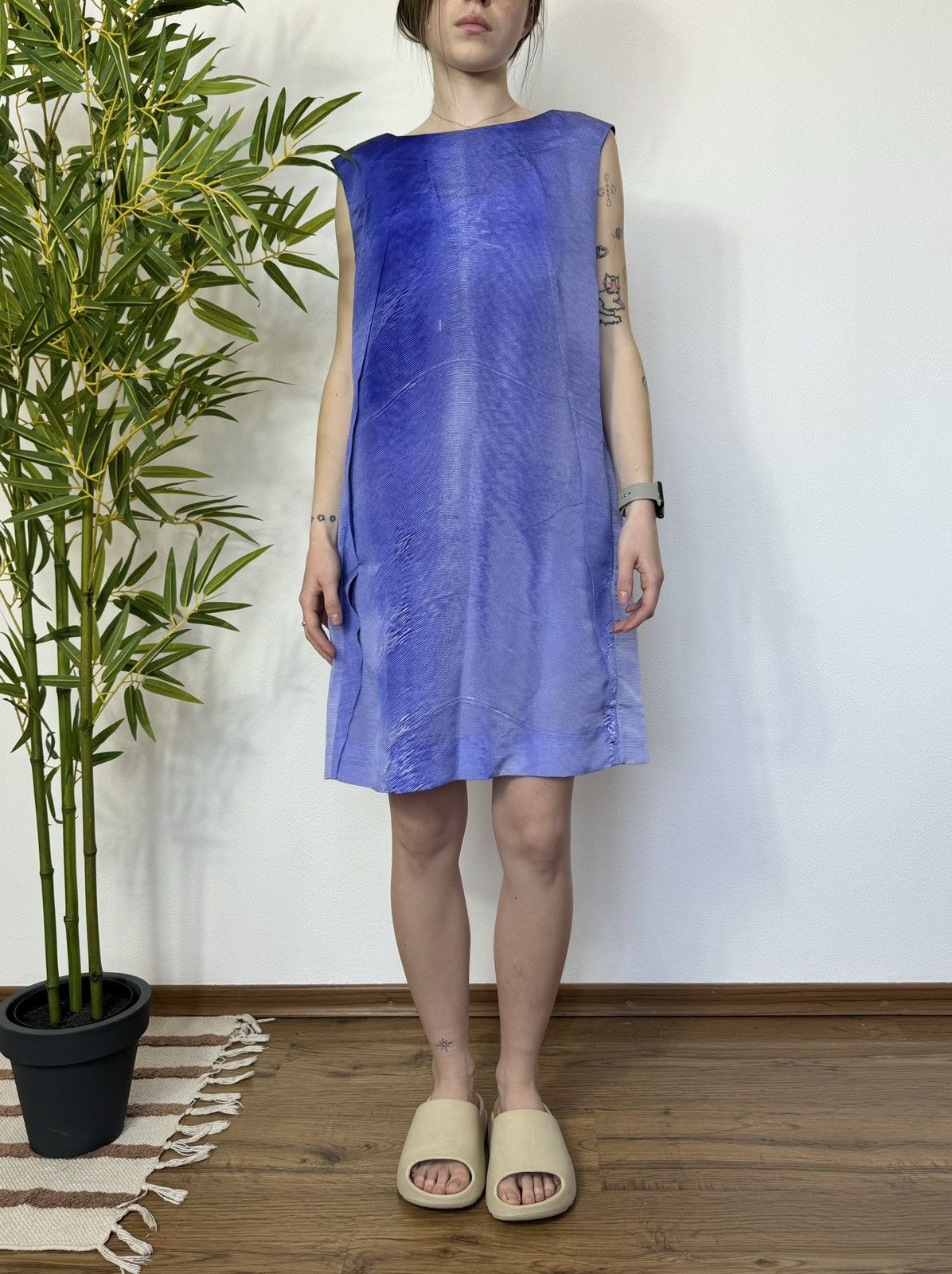Marni VINTAGE MARNI BLUE NYLON/SILK DRESS Size M / US 6-8 / IT 42-44 - 7 Thumbnail