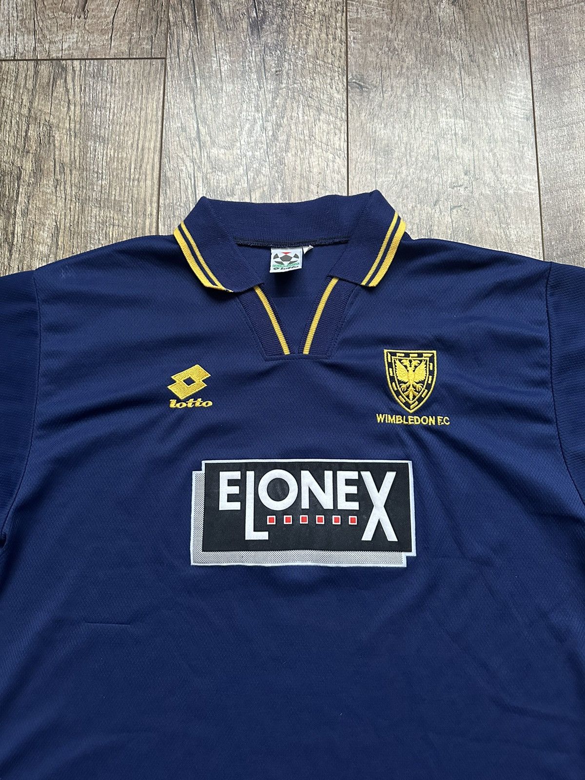 Lotto Sport 1996/97 LOTTO WIMBLEDON FC HOME SOCCER JERSEY/SHIRT Size US XL / EU 56 / 4 - 4 Thumbnail