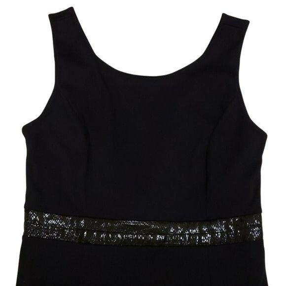 Armani Exchange A/X Armani Exchange Tank Dress Sequin Waist Navy Blue Women' Size L / US 10 / IT 46 - 7 Thumbnail