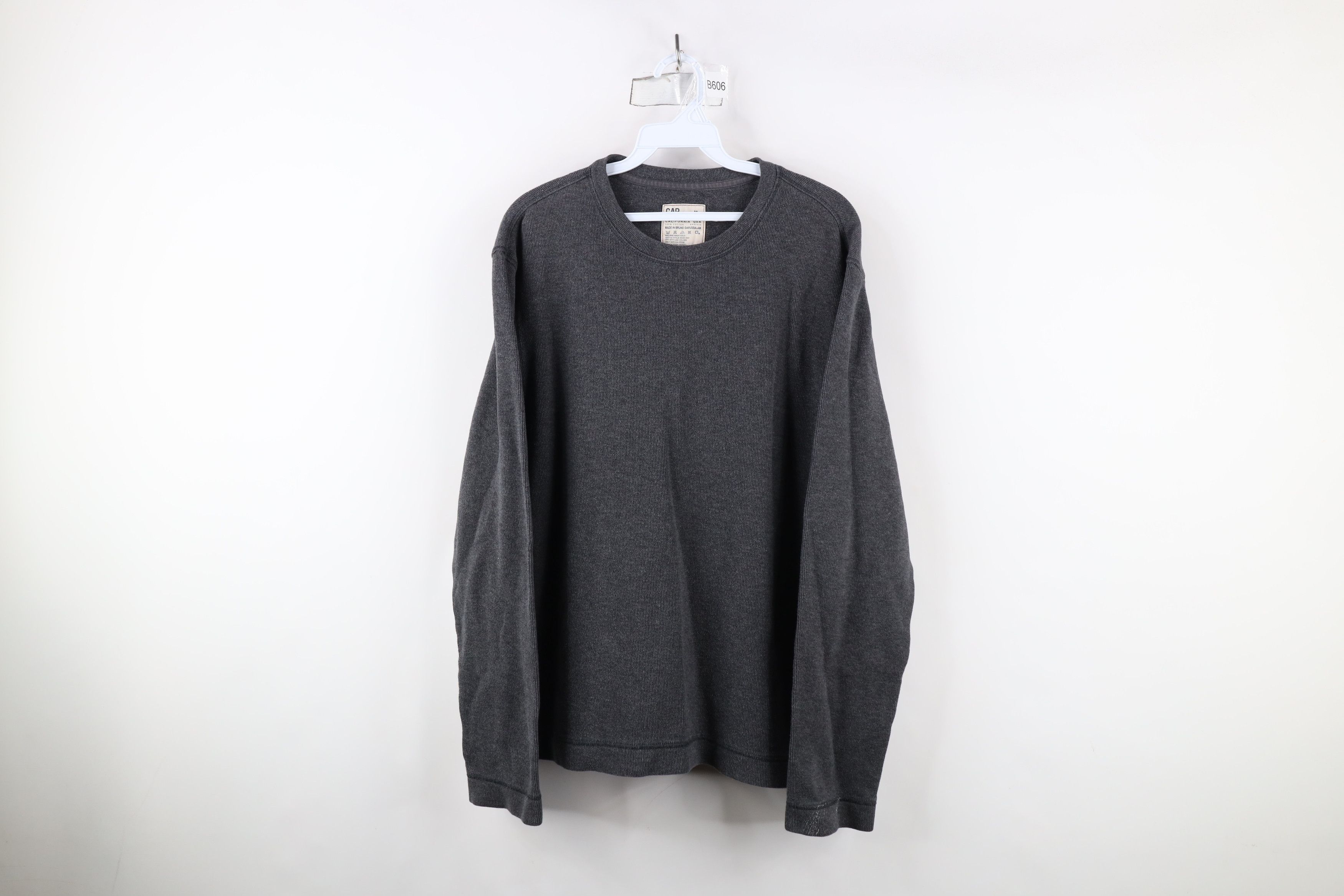 Gap × Vintage Vintage 90s Y2K Gap Ribbed Knit Long Sleeve T-Shirt Gray Size US M / EU 48-50 / 2 - 1 Thumbnail