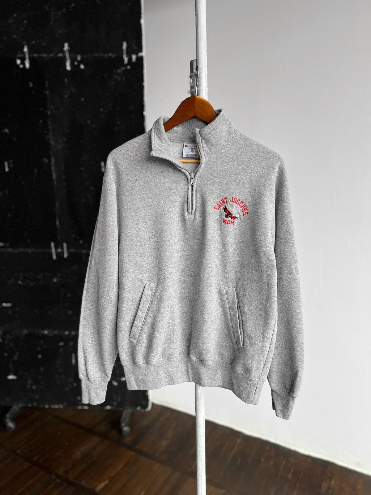 Champion × Vintage Champion Mens Vintage 00s Gray Long Sleeve Sweatshirt Size US M / EU 48-50 / 2 - 1 Thumbnail