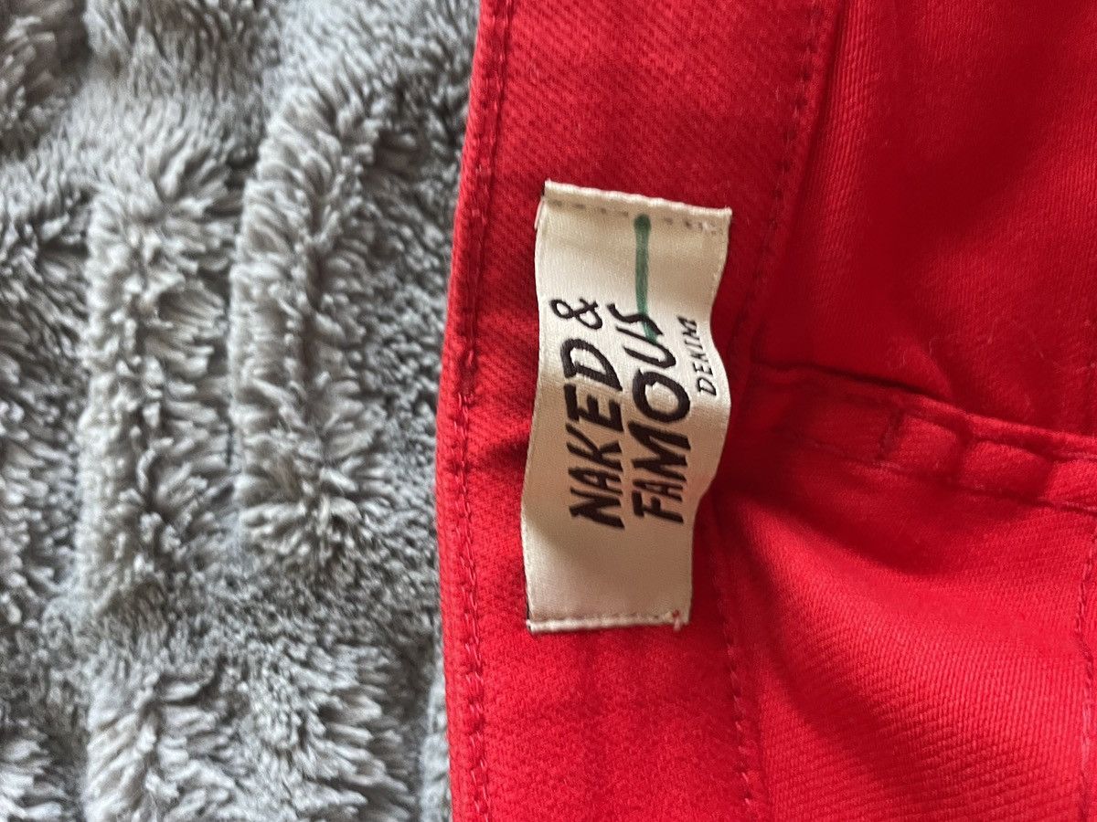 Naked & Famous Skinny Guy (Red Dragon Power stretch) denim jeans Size US 38 / EU 54 - 11 Thumbnail