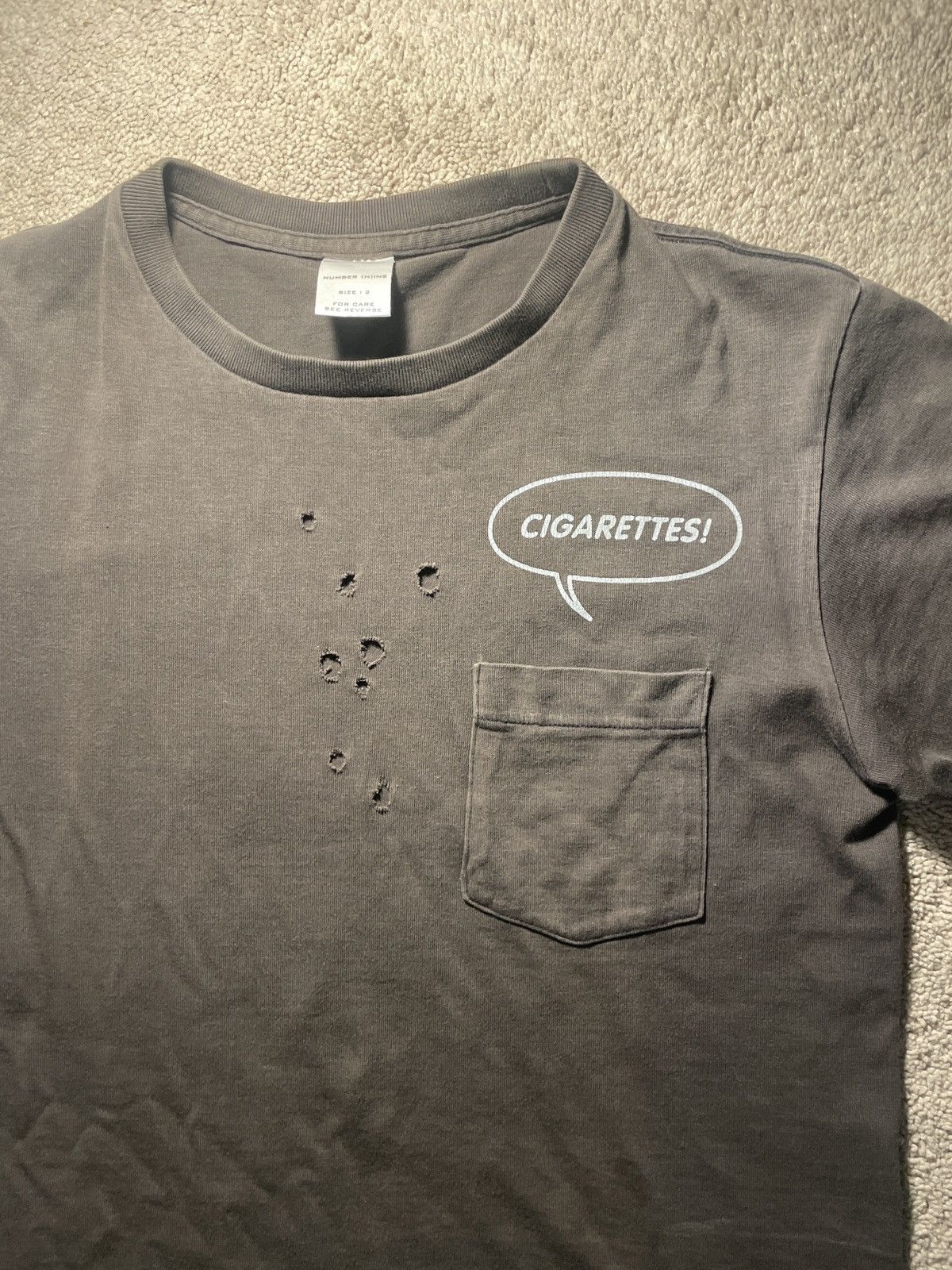 Number (N)ine Number Nine • ”Cigarettes!” Tee • SS01 • Size US M / EU 48-50 / 2 - 2 Thumbnail