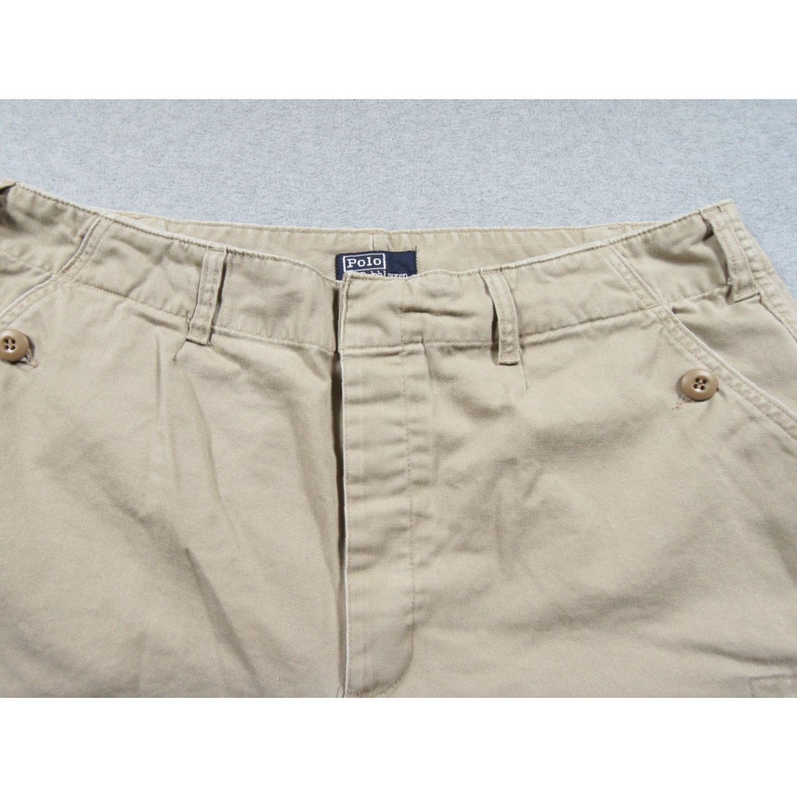 Polo Ralph Lauren VINTAGE Polo Ralph Lauren Shorts Mens 38 Beige Cargo Pockets Utility 90s Adult Size US M / EU 48-50 / 2 - 2 Thumbnail