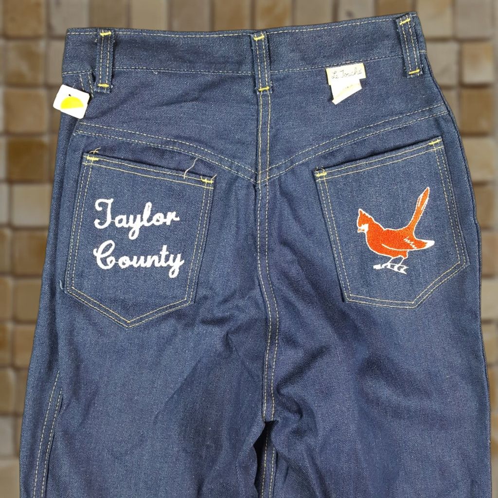Vintage VINTAGE Robin Western Jeans Women Regular 24 Denim Blue 80s 90s Bohemian Cowboy Straight Pants Womens Size 42" / US 20 - 1 Thumbnail