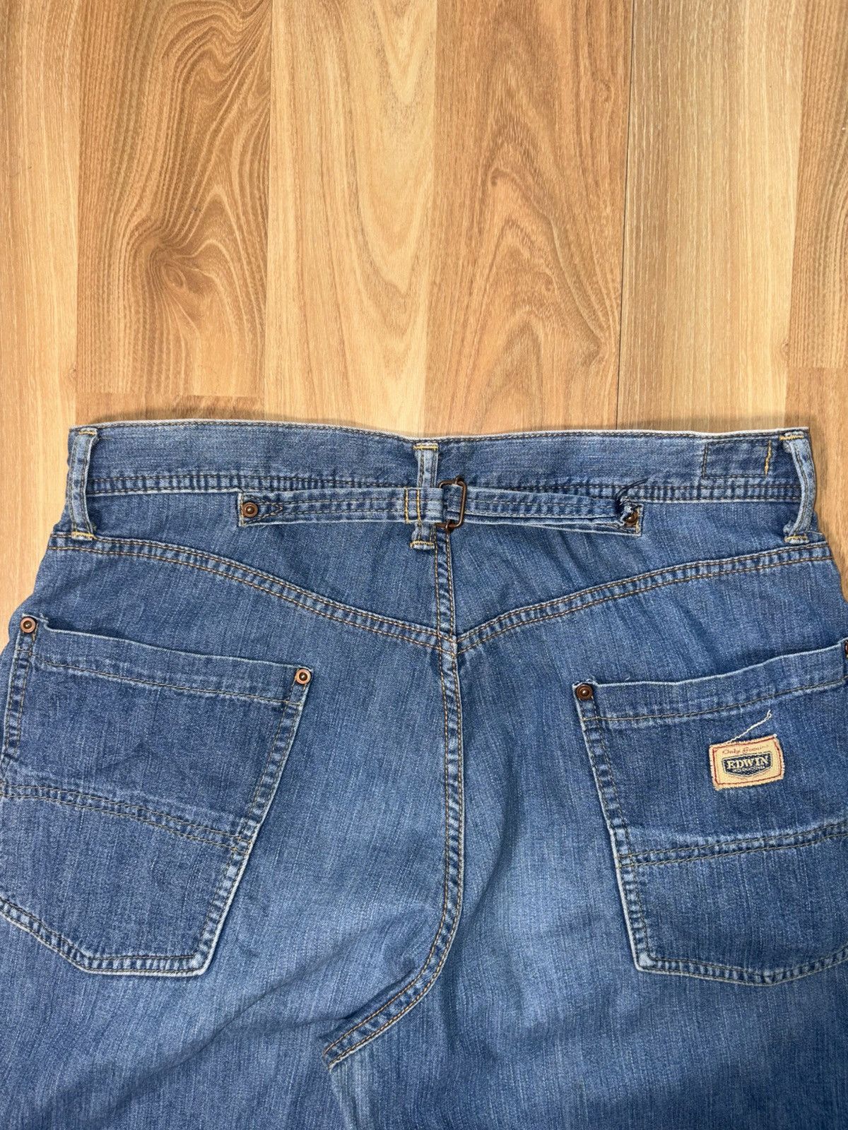 Edwin Vintage EDWIN Cinch-Back Workwear Jeans Made In Japan Size US 30 / EU 46 - 6 Thumbnail