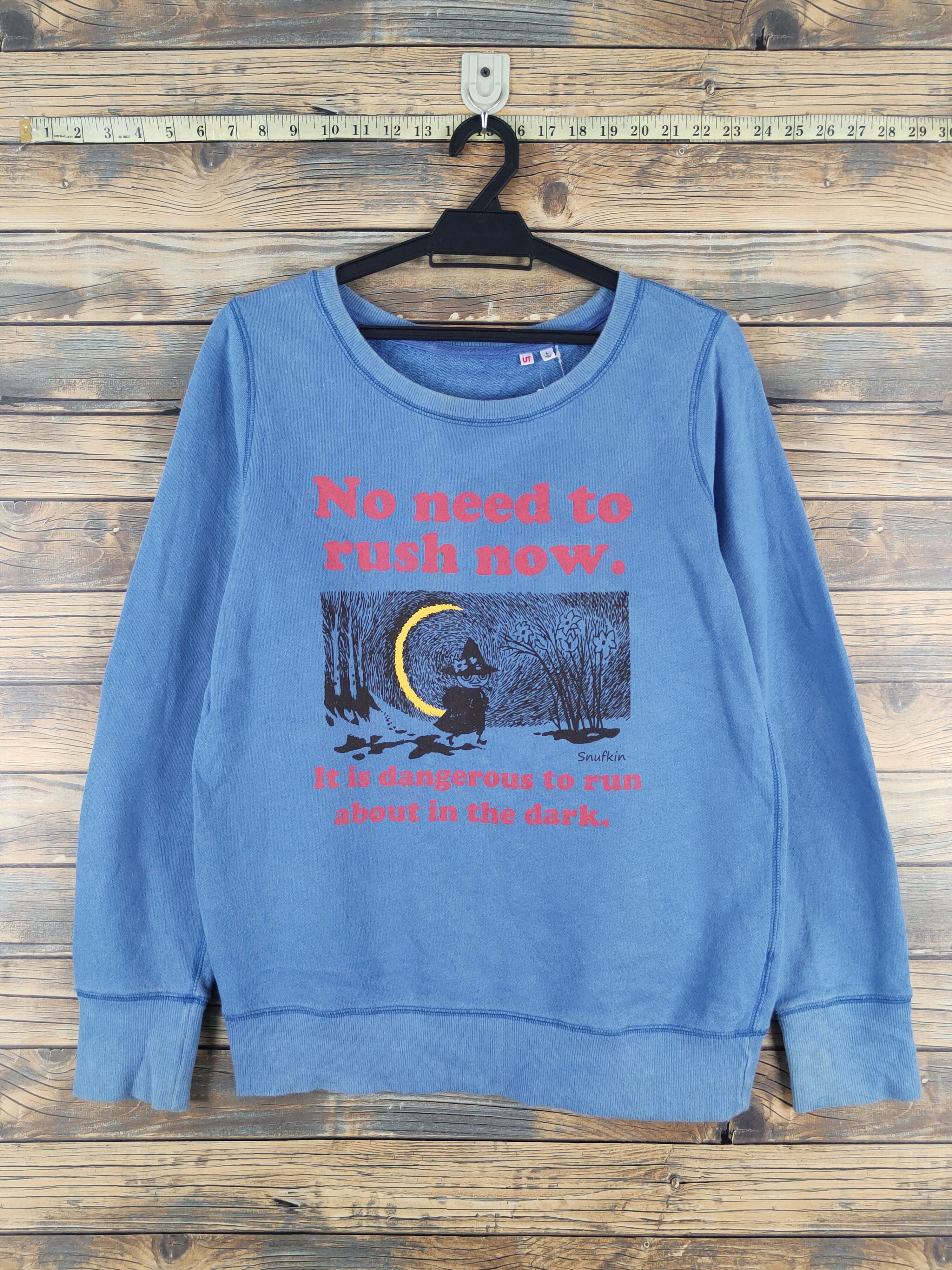 Japanese Brand × Vintage Uniqlo Blue Sweatshirts #W1459 Size M / US 6-8 / IT 42-44 - 1 Thumbnail