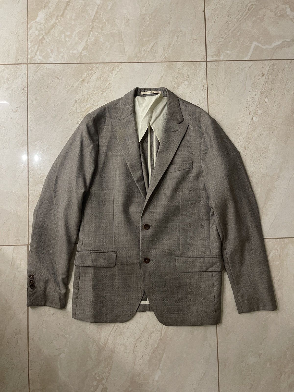 Designer Designer light blazer sport coat Bertoni wool classic jacket Size 38R - 5 Thumbnail