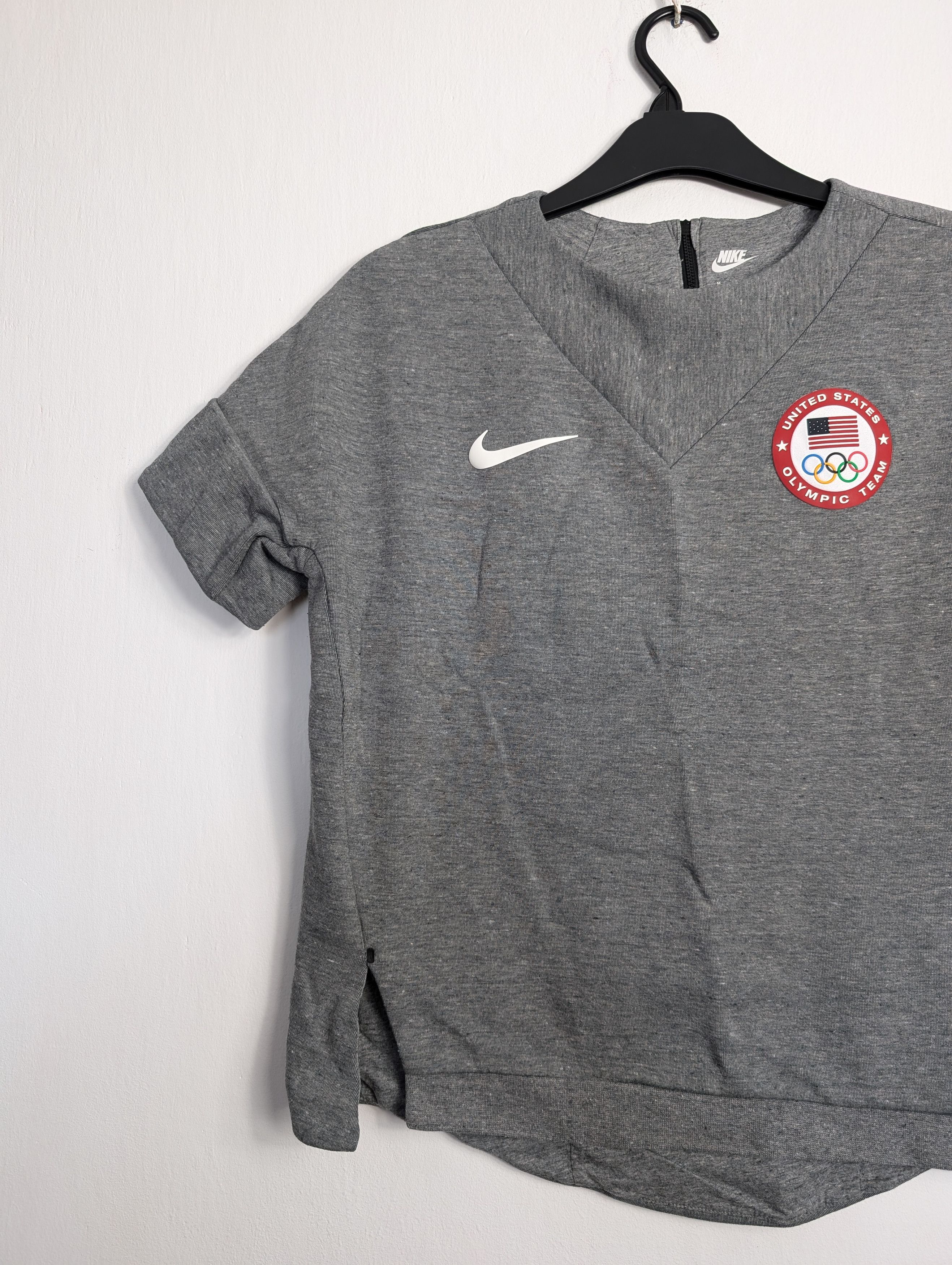 Nike Nike USA Olympic Team Gray Warm-Up T-Shirt Women's Size M / US 6-8 / IT 42-44 - 2 Thumbnail