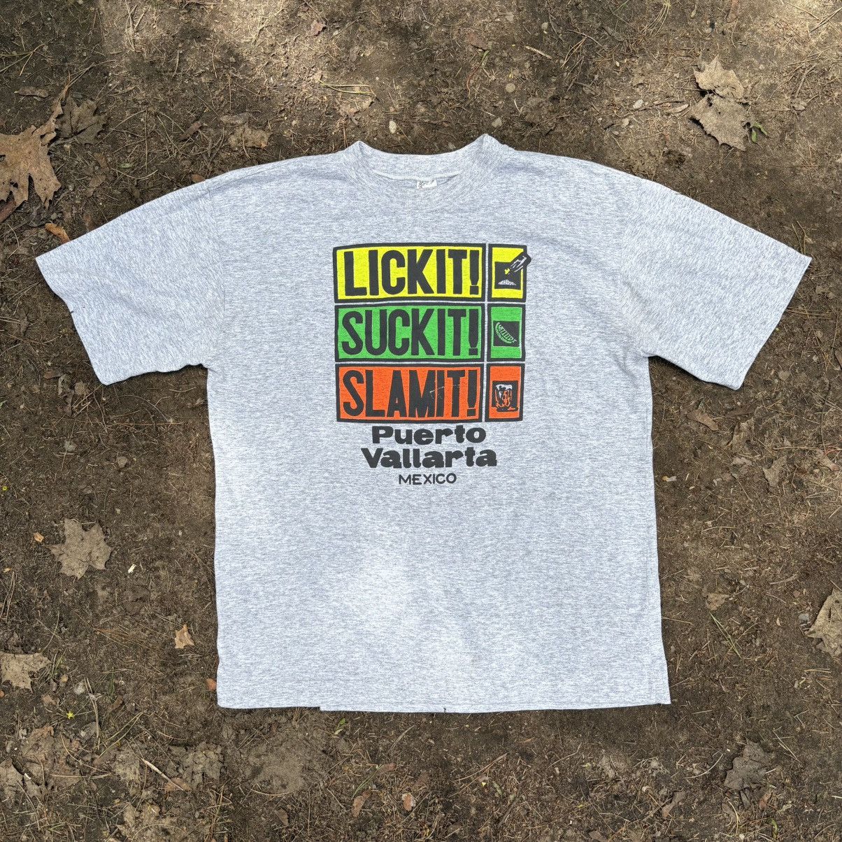 Vintage Vintage single stitch “lick it slam it suck it” t-shirt Size US XL / EU 56 / 4 - 2 Thumbnail