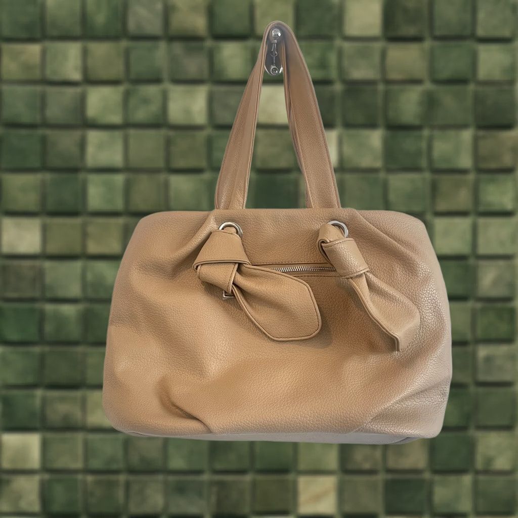 Steve Madden Steve Madden Shoulder Bag Medium Tan Faux Leather Purse Classic Pockets Size ONE SIZE - 1 Thumbnail