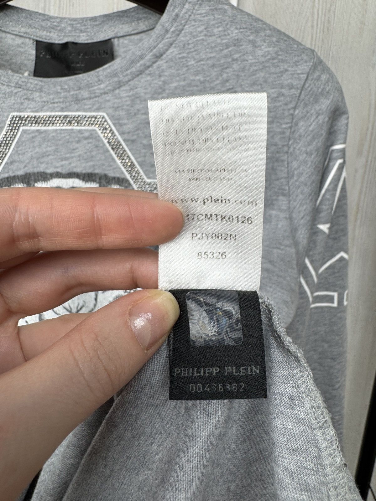Philipp Plein Philip Plein Homme grey big logo tiger rhinestones ls tee Size US S / EU 44-46 / 1 - 13 Thumbnail
