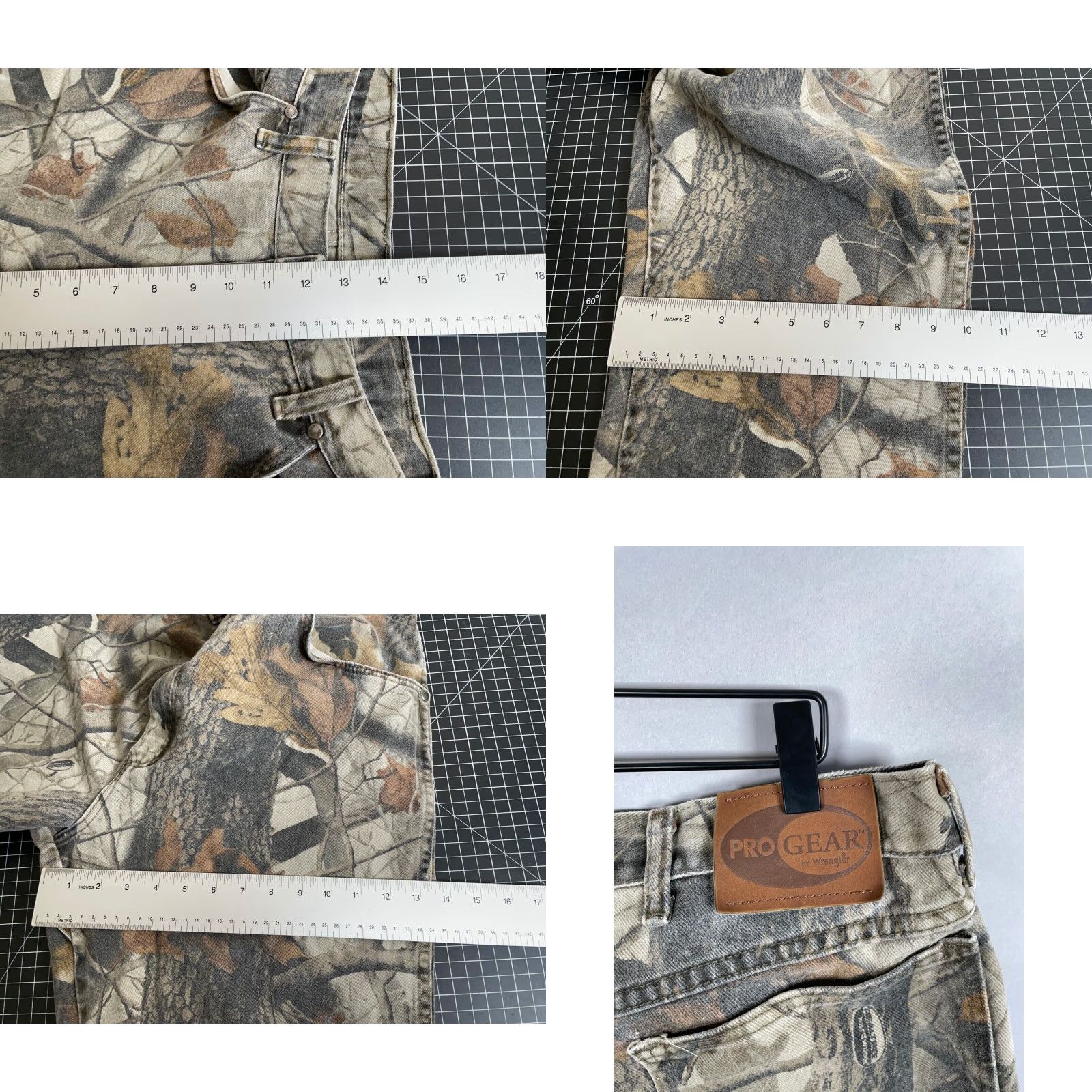 Wrangler VINTAGE Wrangler Pro Gear Men’s Jeans 36 x 30 High Rise Straight Fit Cotton Denim Camouflage Realtree Green Size US 36 / EU 52 - 8 Thumbnail