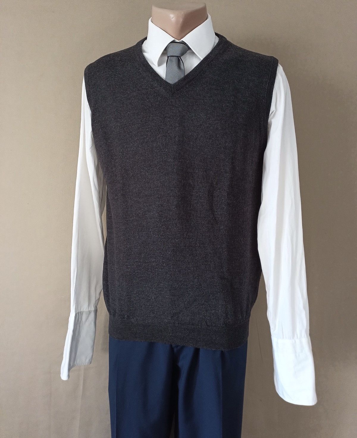 Zanieri Zanieri Lana Wool Grey Mens Vest Size XL Size US XL / EU 56 / 4 - 1 Thumbnail