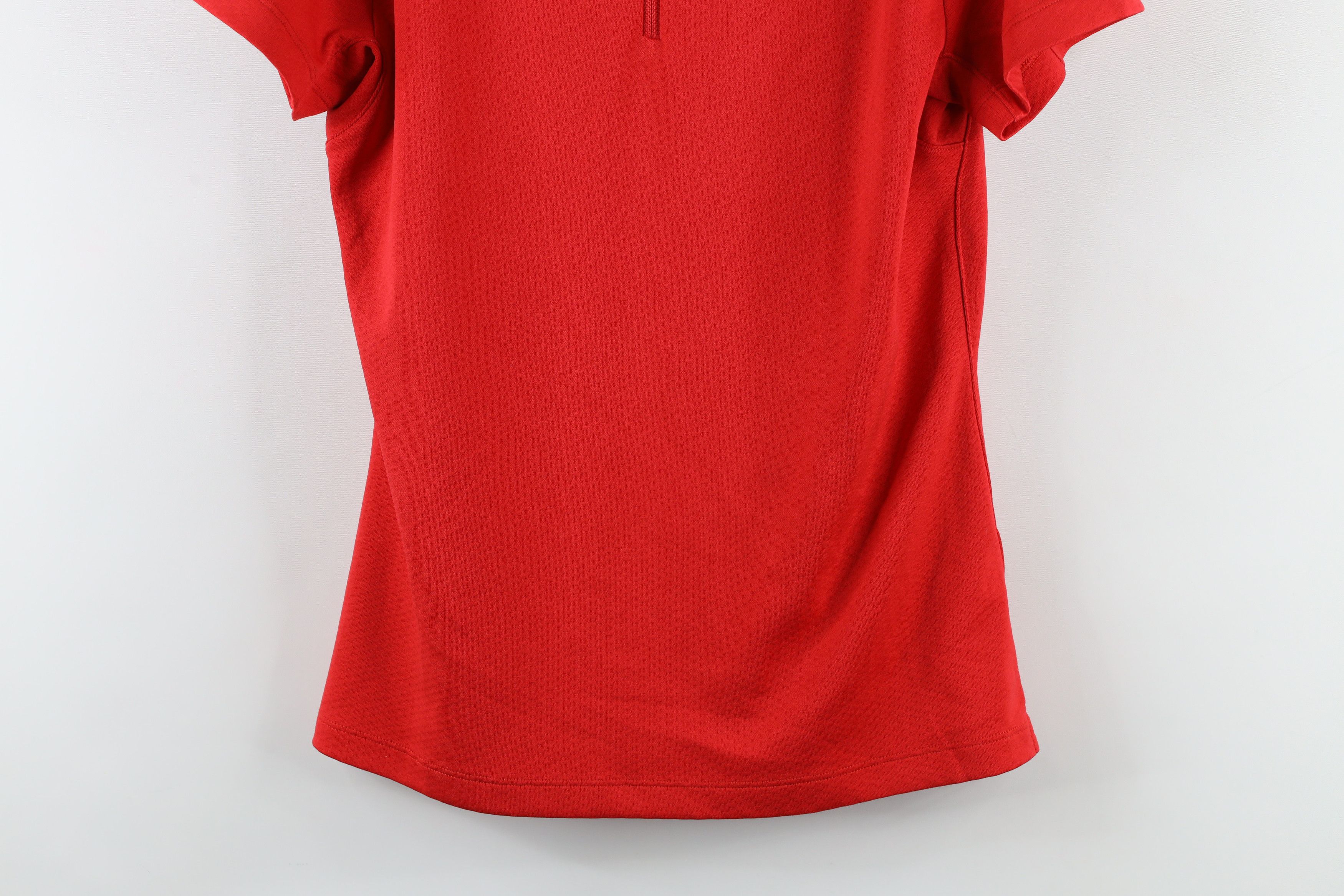 Nike × Vintage Nike Golf Thermal Knit Half Zip Blade Collar Polo Shirt Red Size S / US 4 / IT 40 - 3 Thumbnail