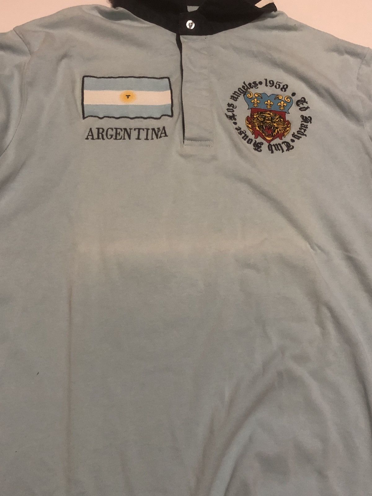 Ed Hardy Vintage Ed Hardy Argentina Rugby Style Jersey Polo Size US XXL / EU 58 / 5 - 6 Thumbnail