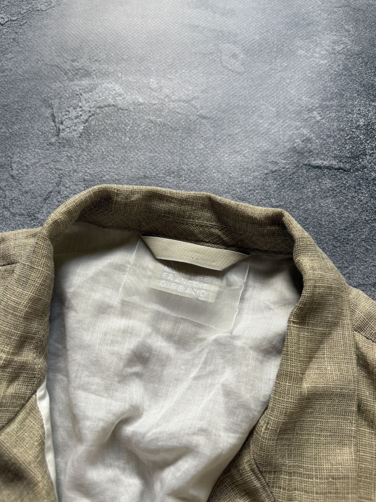 Marithe + Francois Girbaud Vintage Marithe Francois Girbaud Beige Linen Blazer Jacket Size XS / US 0-2 / IT 36-38 - 6 Thumbnail