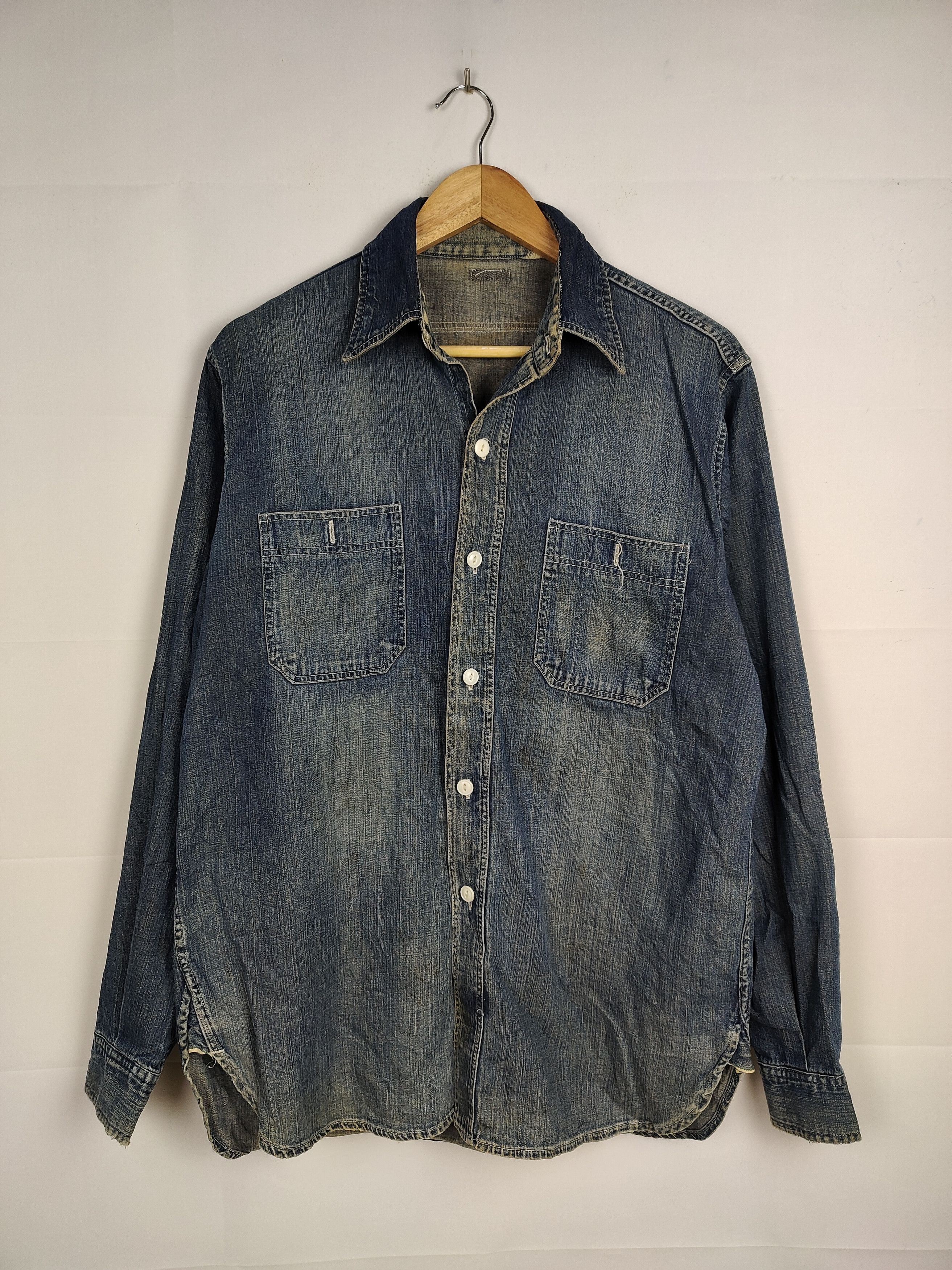 Toyo Enterprises × Vintage Vintage Sugar Cane Toyo Enterprise Navajo Custom Denim Shirt Size US L / EU 52-54 / 3 - 2 Thumbnail