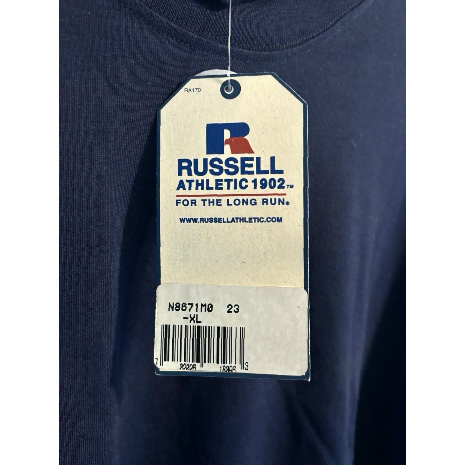 Russell Athletic VINTAGE Russell Athletic Pro Cotton Mock Neck Shirt Mens XL NOS NWT 90s Blue 31" Long 26" Across 26" Sleeves"} Size US XL / EU 56 / 4 - 3 Thumbnail