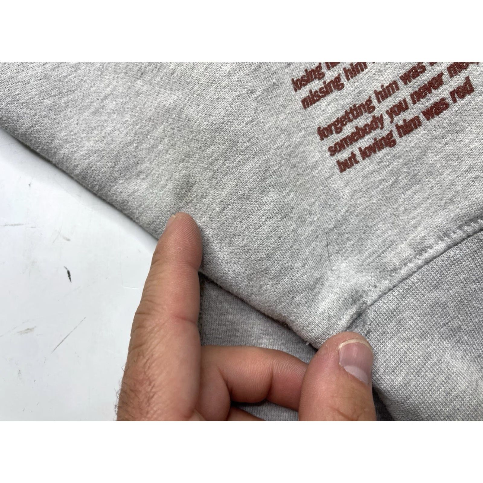 Vintage Taylor Swift Hoodie Adult Medium Gray Taylor’s Version RED Sweatshirt Pullover Size M / US 6-8 / IT 42-44 - 3 Thumbnail