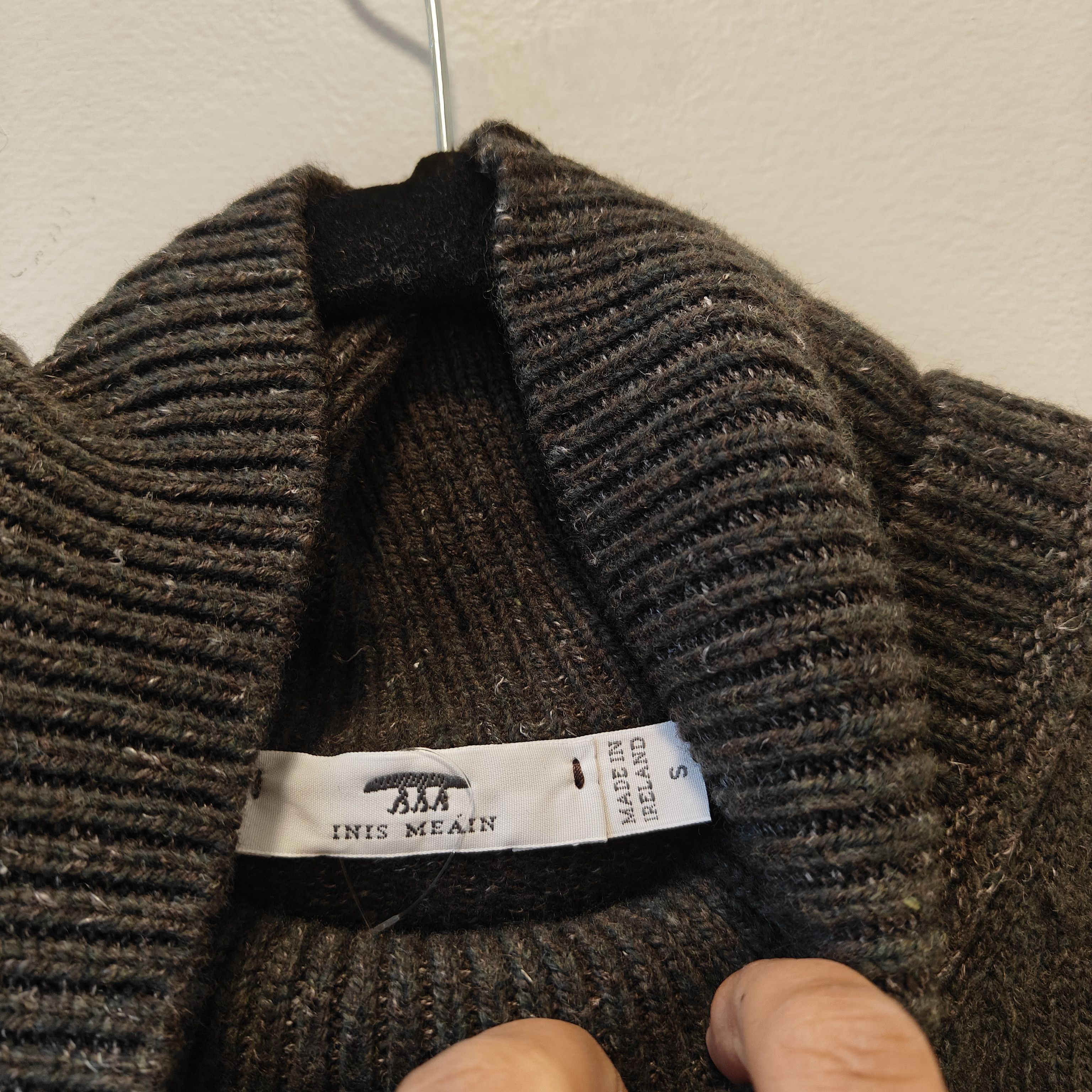 Inis Meain LNWOT Turtleneck grey sweater wool linen blend Size US S / EU 44-46 / 1 - 5 Thumbnail
