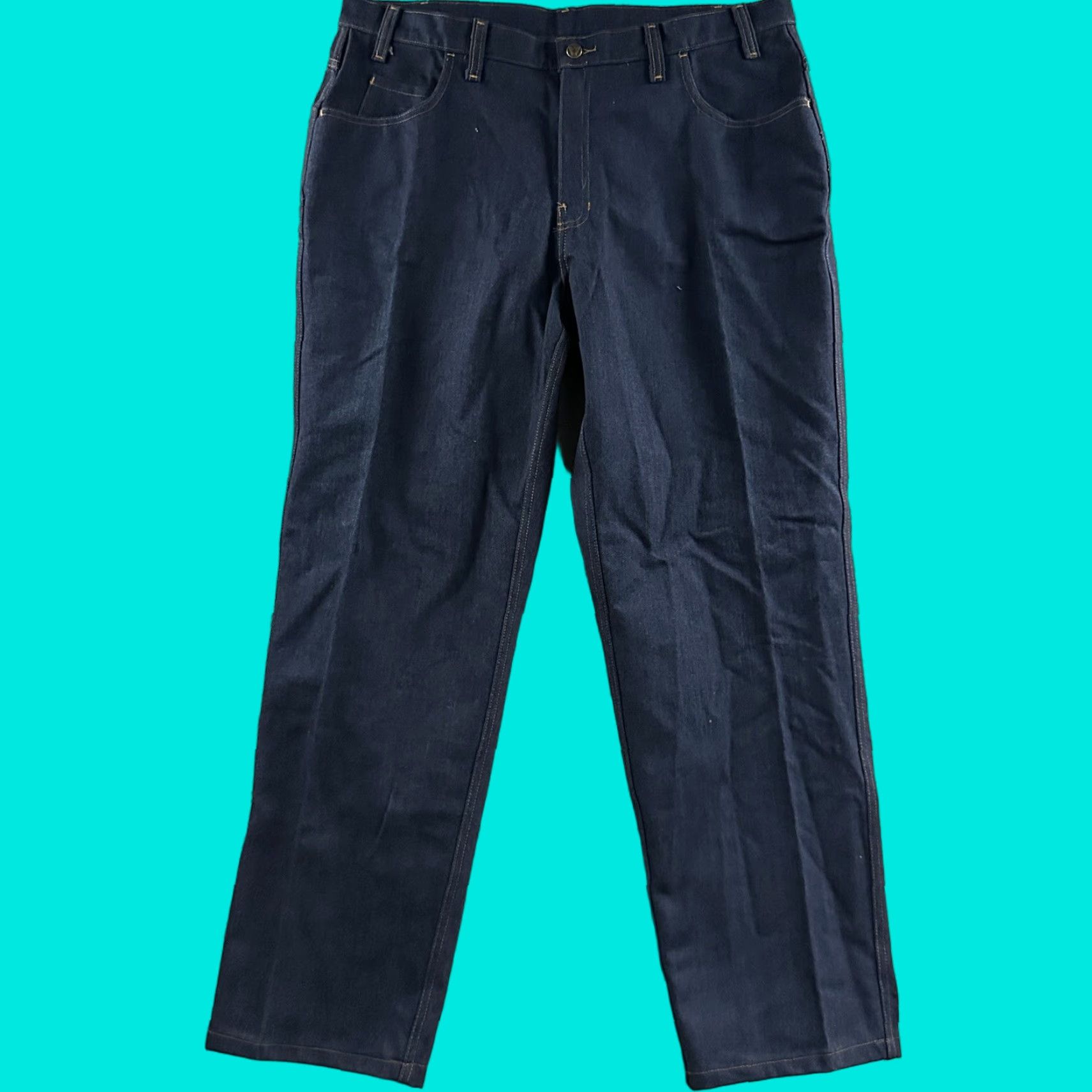 Vintage Flame Resistant Workrite Jeans Blue 40x32 Ultra Soft Cotton Nylon Blend Mens Size US 40 / EU 56 - 1 Thumbnail