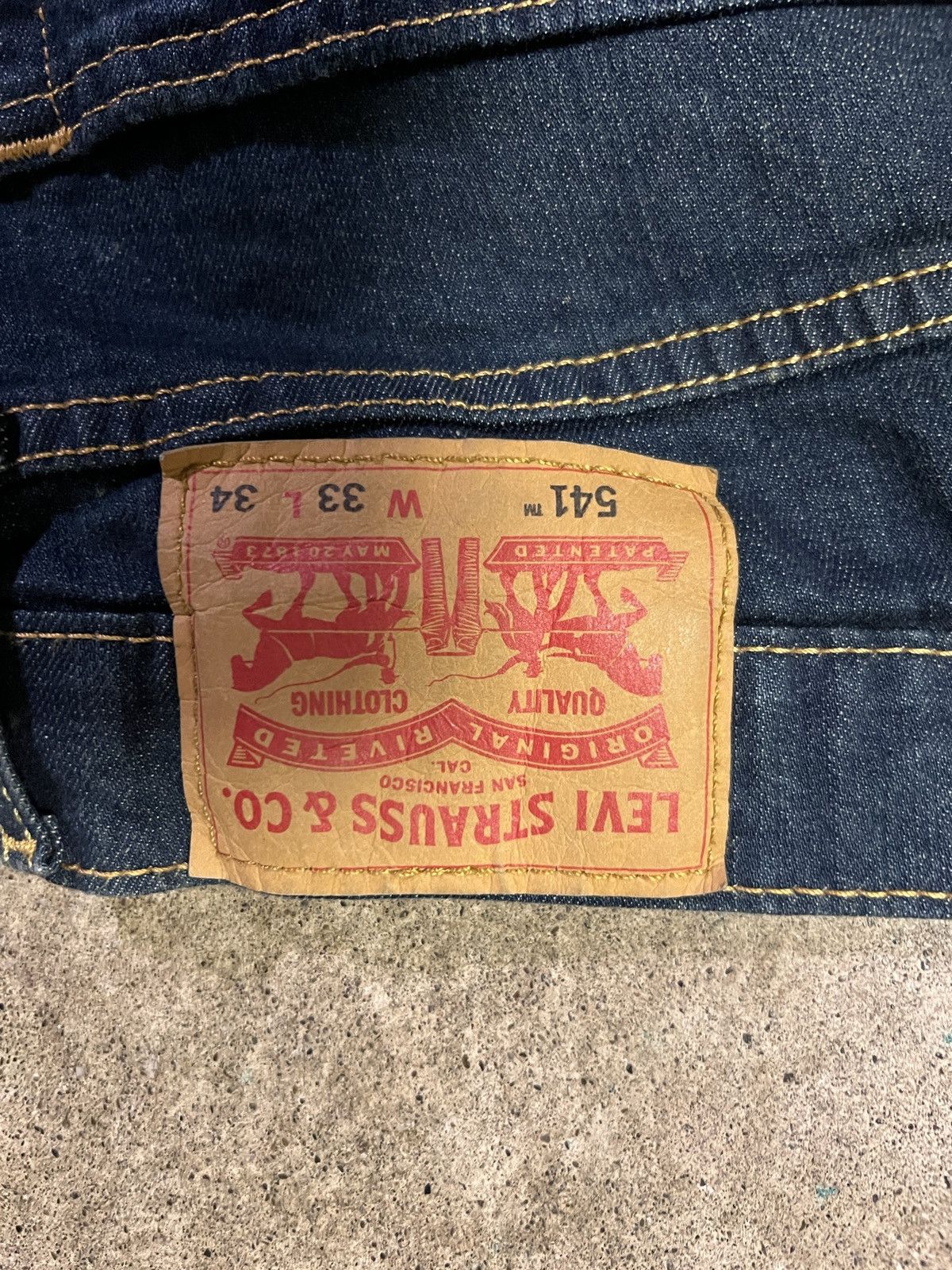Levi's raw levis straight leg denim Size US 33 - 3 Thumbnail