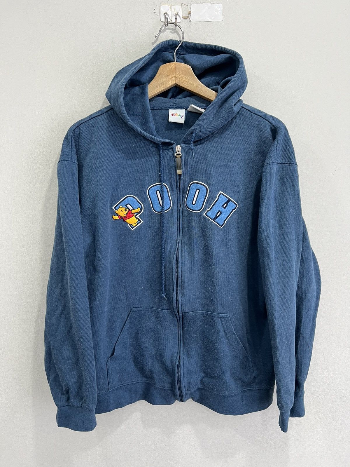Vintage Winnie The Pooh Zip Up Hoodie sweater disney y2k