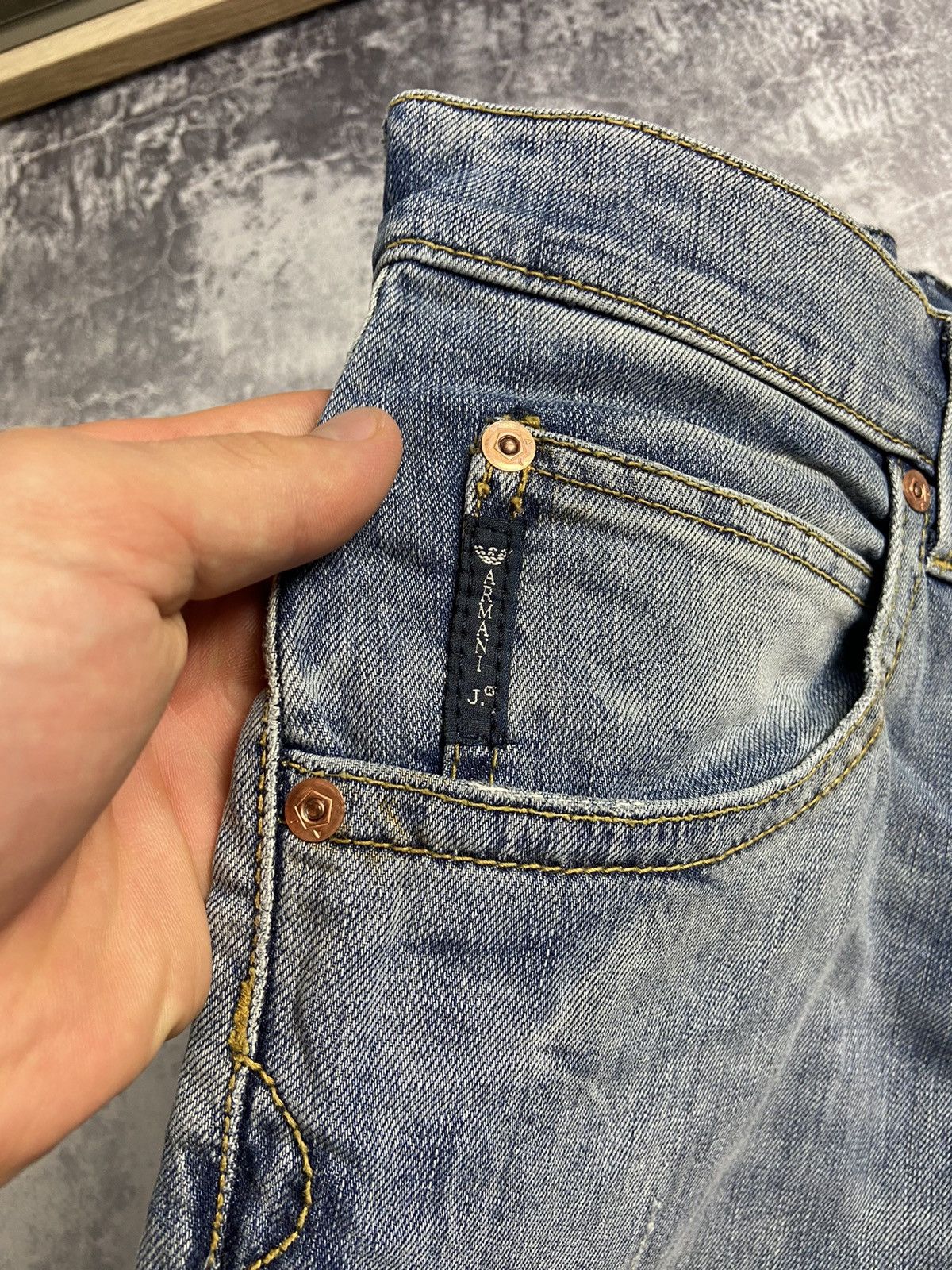 Other RARE Armani Jeans Y2K Vintage Baggy Dirty Distressed Pants Size US 33 - 15 Thumbnail