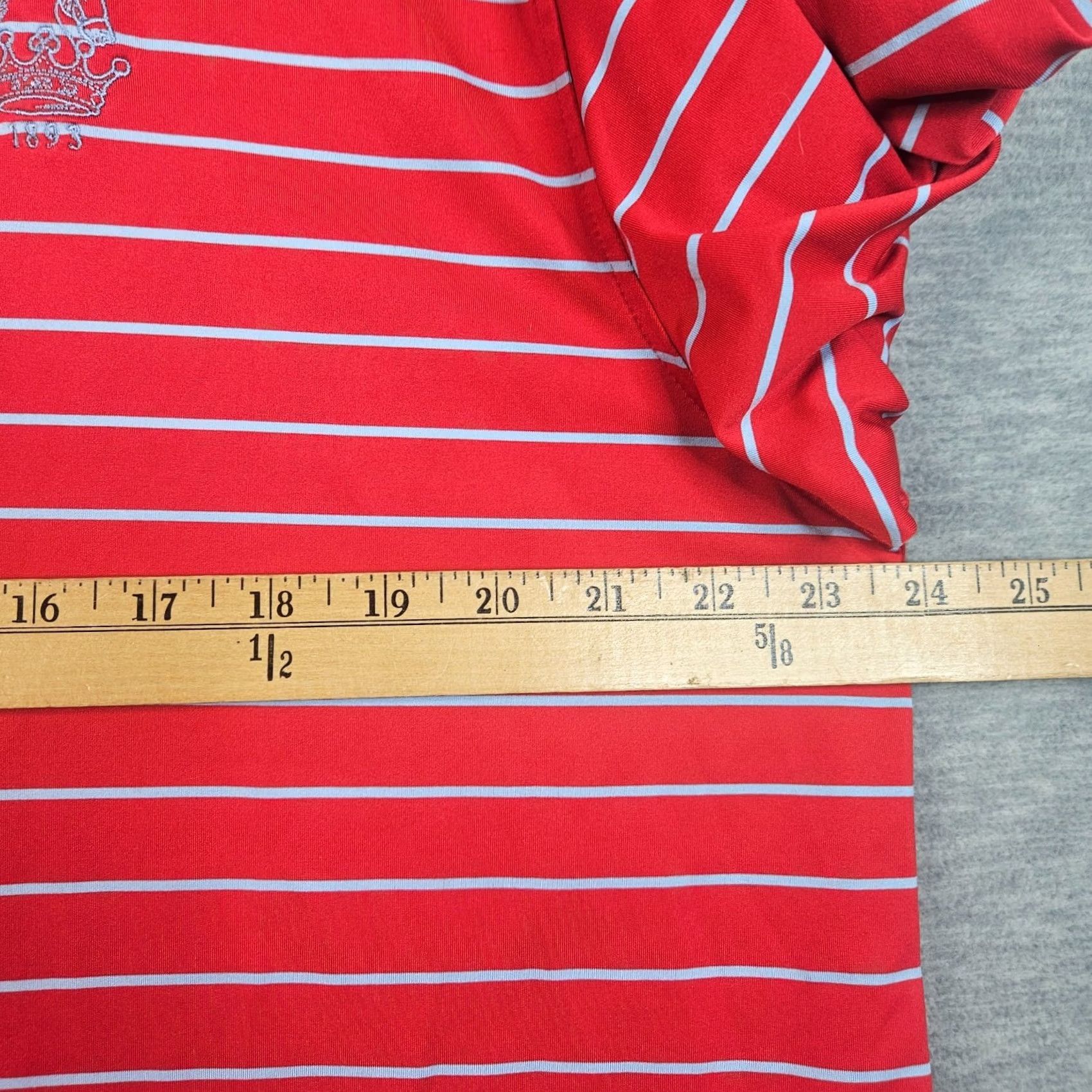 Peter Millar PETER MILLAR Polo Shirt Shirt Men Red White Stripes Sz L Multicolor Short Sleeve Casual Polo Shirt Mens Size US L / EU 52-54 / 3 - 4 Thumbnail