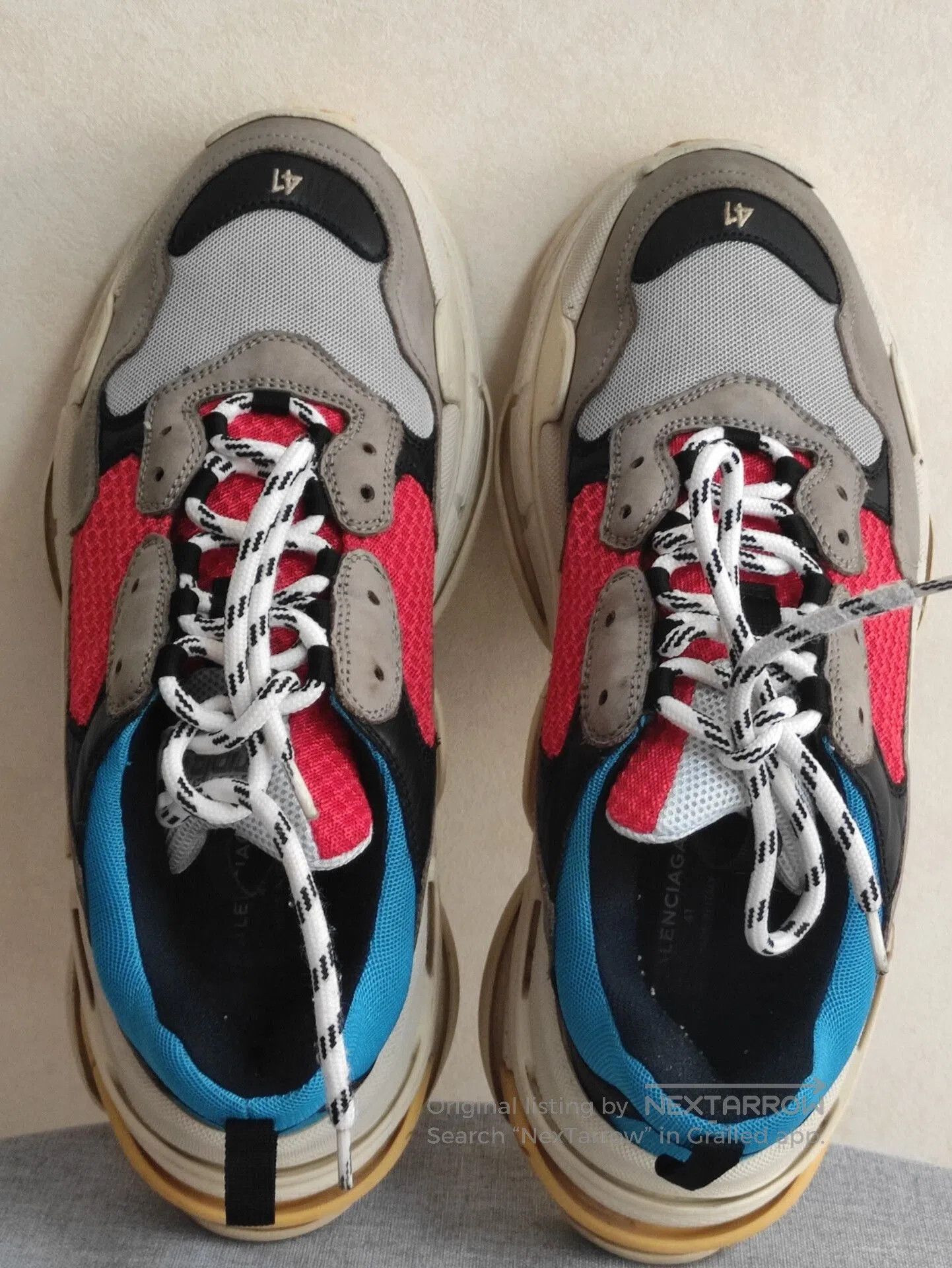 Balenciaga Balenciaga First Gen Red Blue Triples. Size US 8 / EU 41 - 1 Thumbnail